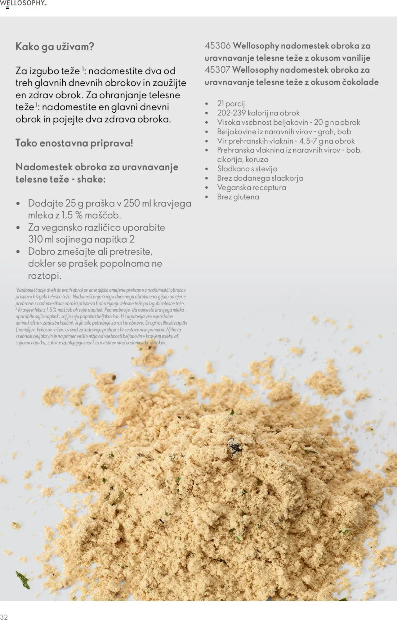 Oriflame katalog wellosophy vodnik po izdelkih │ velja od 18.12.2023 | Stran: 32 | Izdelki: Koruza, Prašek, Napitki, Mleko