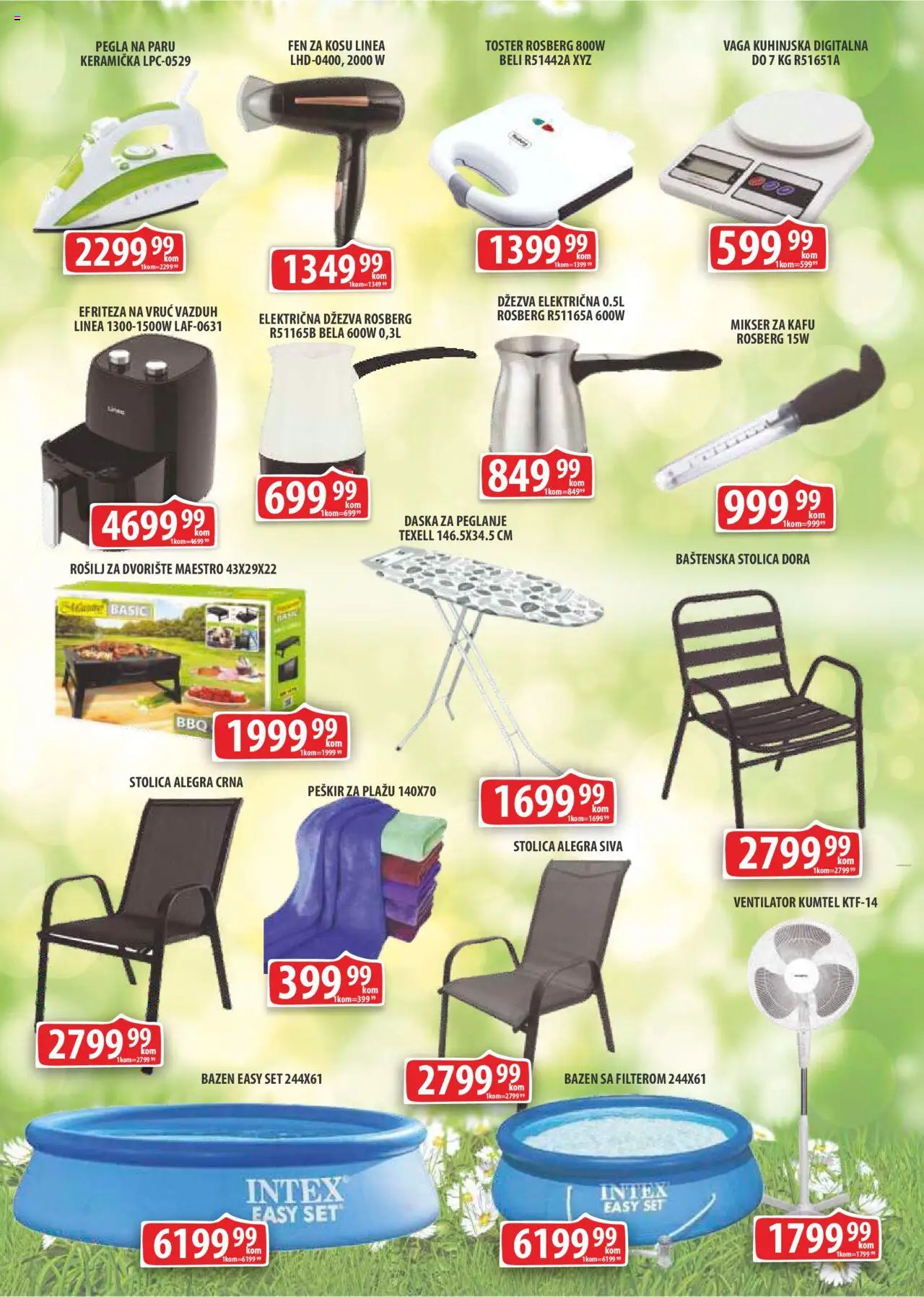Fortuna Market katalog - važi od 13.08.2025 | Strana: 11 | Proizvode: Baštenska stolica, Daska za peglanje, Džezva, Peškir