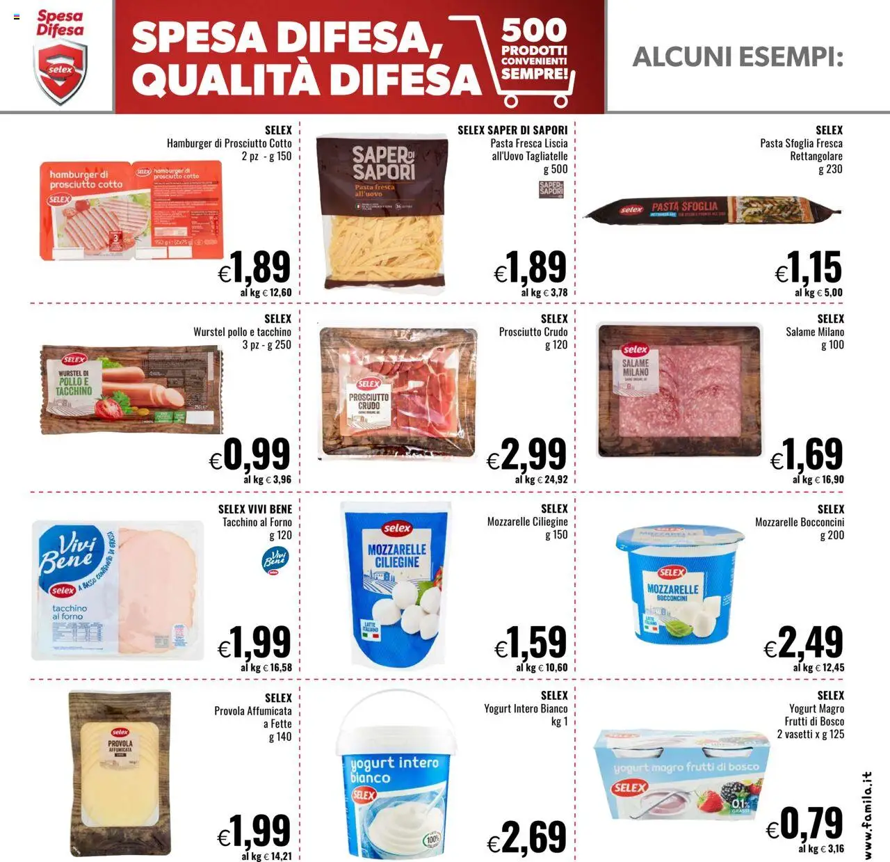 Volantino Famila del 18.09.2025 | Pagina: 17 | Prodotti: Prosciutto Crudo, Salame, Prosciutto, Provola