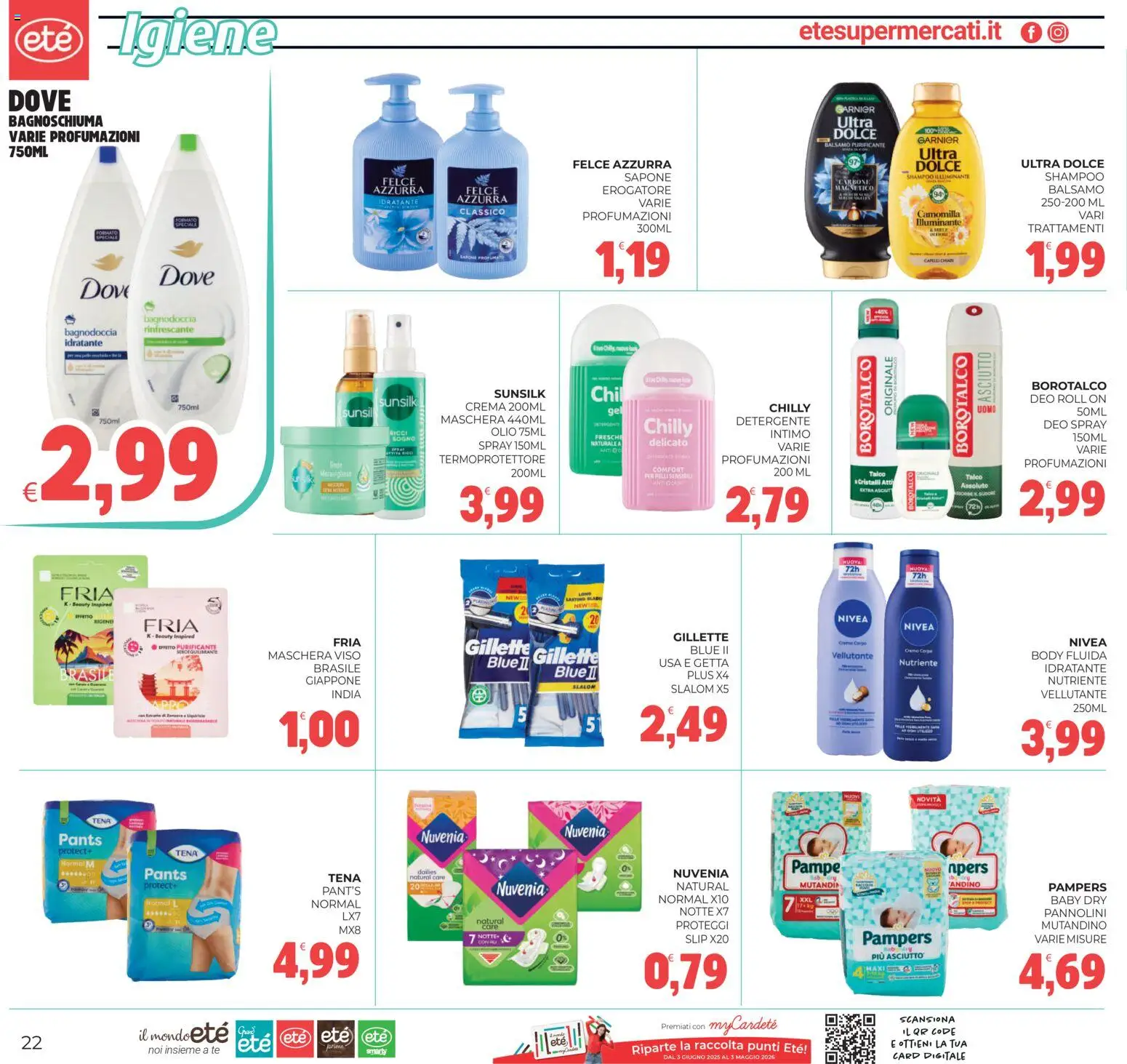 Volantino Eté del 27.01.2026 | Pagina: 22 | Prodotti: Balsamo, Detergente, Tè, Pampers
