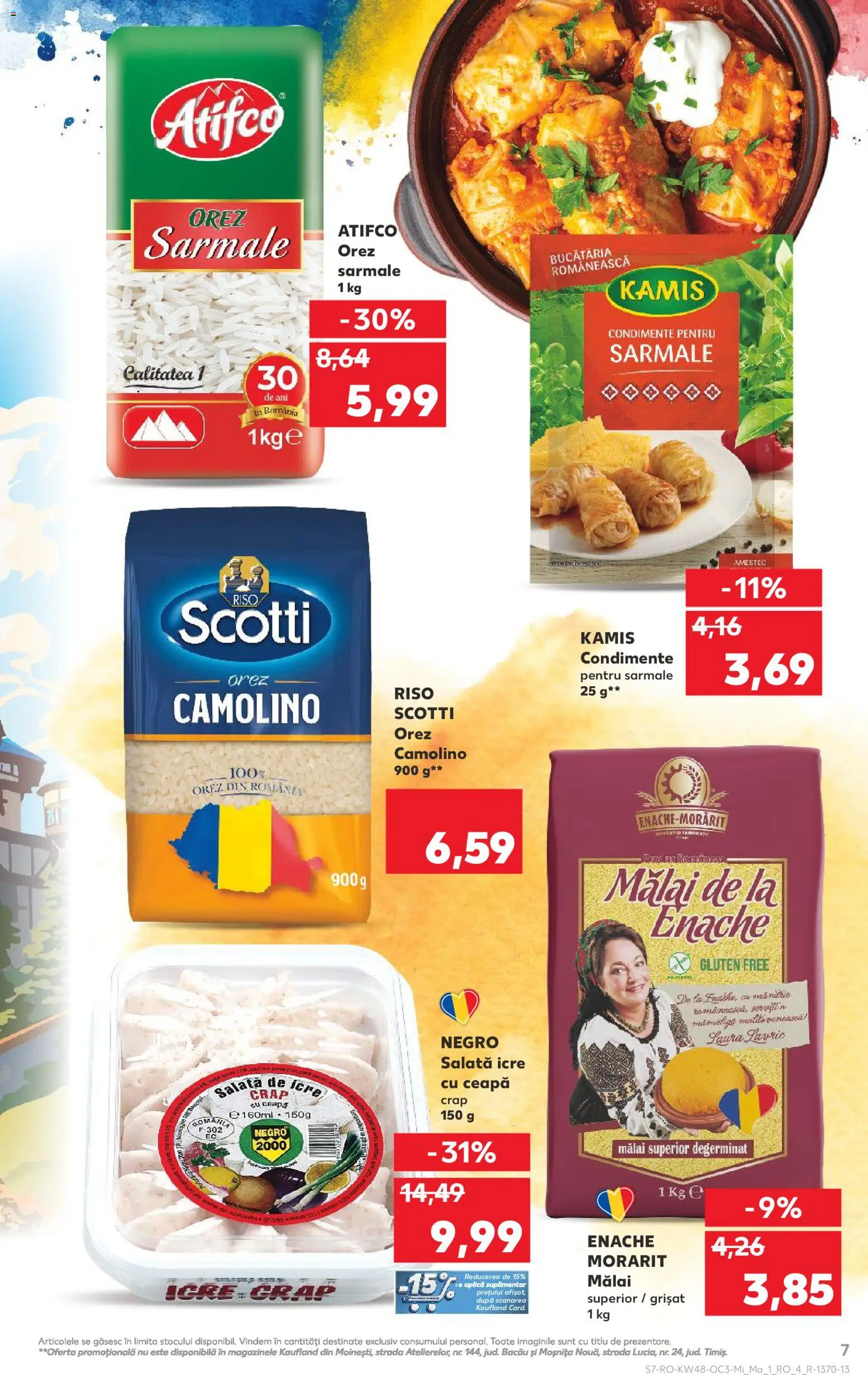 Noul catalog Kaufland – valabil de la 26.11.2025 | Pagină: 7 | Produse: Mălai, Salată, Condimente, Ceapă