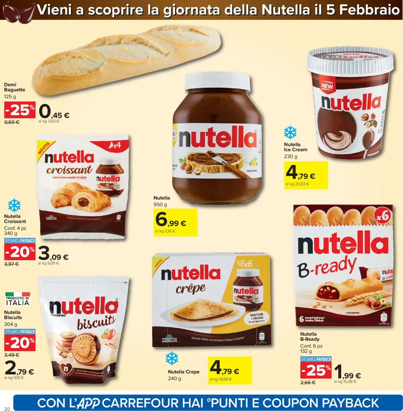 Volantino Carrefour del 27.01.2026 | Pagina: 20 | Prodotti: Nutella, Croissant