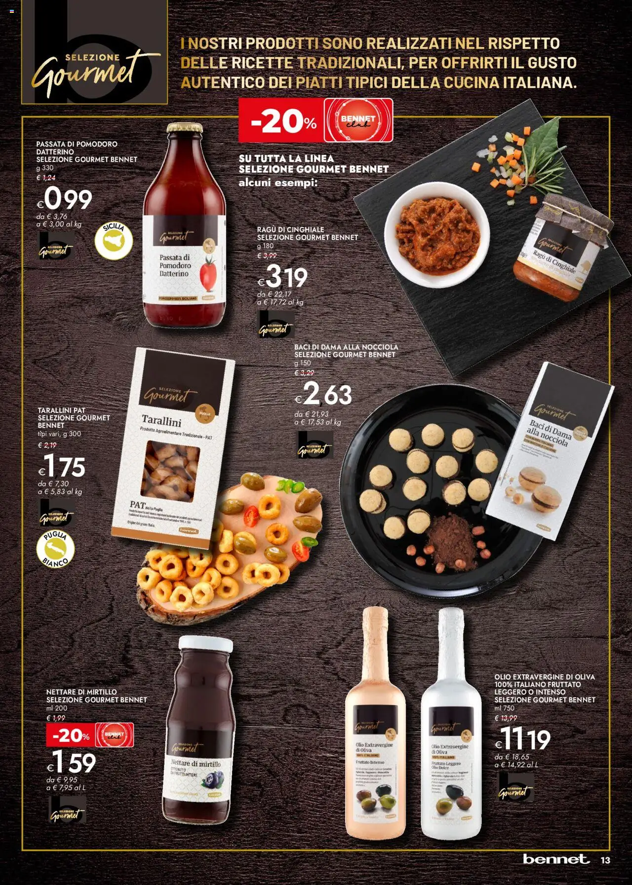 Volantino bennet del 16.10.2025 | Pagina: 13 | Prodotti: Pomodoro, Olio, Passata di pomodoro, Ragú