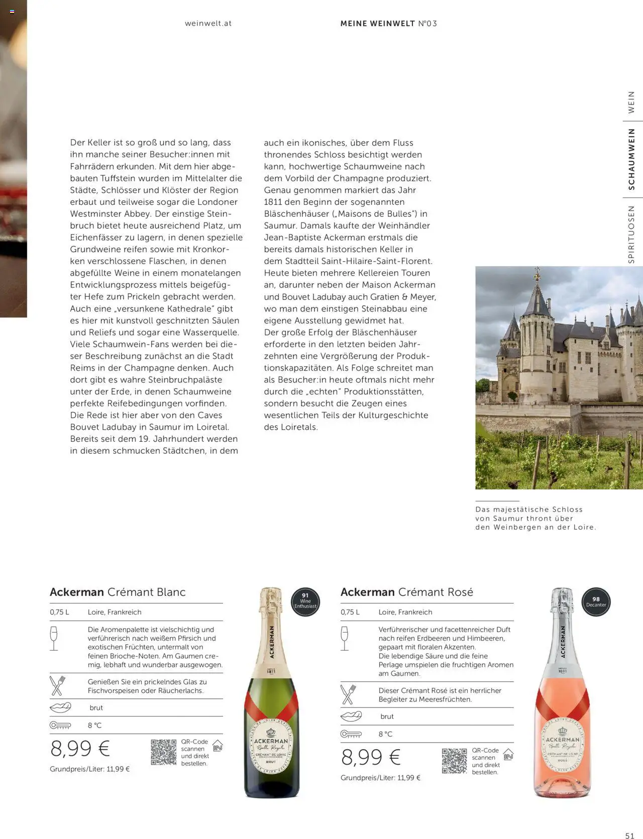 Interspar Weinwelt Magazin Ausgabe Herbst gültig ab 10.09.2025 | Seite: 51 | Produkte: Erdbeeren, Pfirsich, Duft, Wein