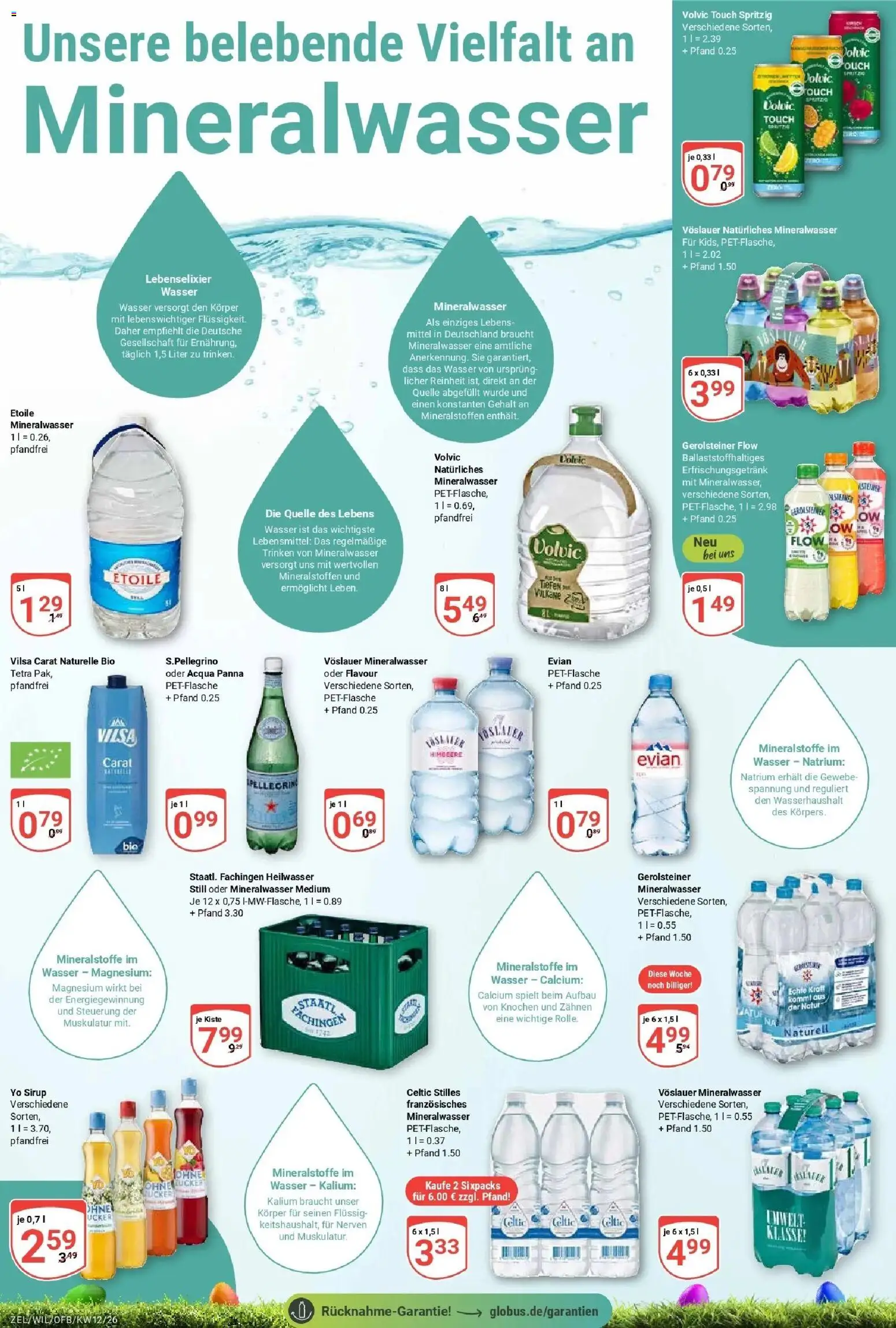 Globus prospekt Wittlich	 – gültig ab 15.03.2026 | Seite: 18 | Produkte: Volvic touch, Mineralwasser, Wasser, Zucker