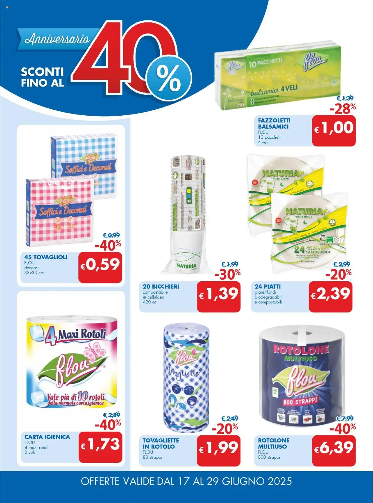 Volantino MD Discount del 17.06.2025 | Pagina: 13 | Prodotti: Carta igienica, Fazzoletti, Tovagliette