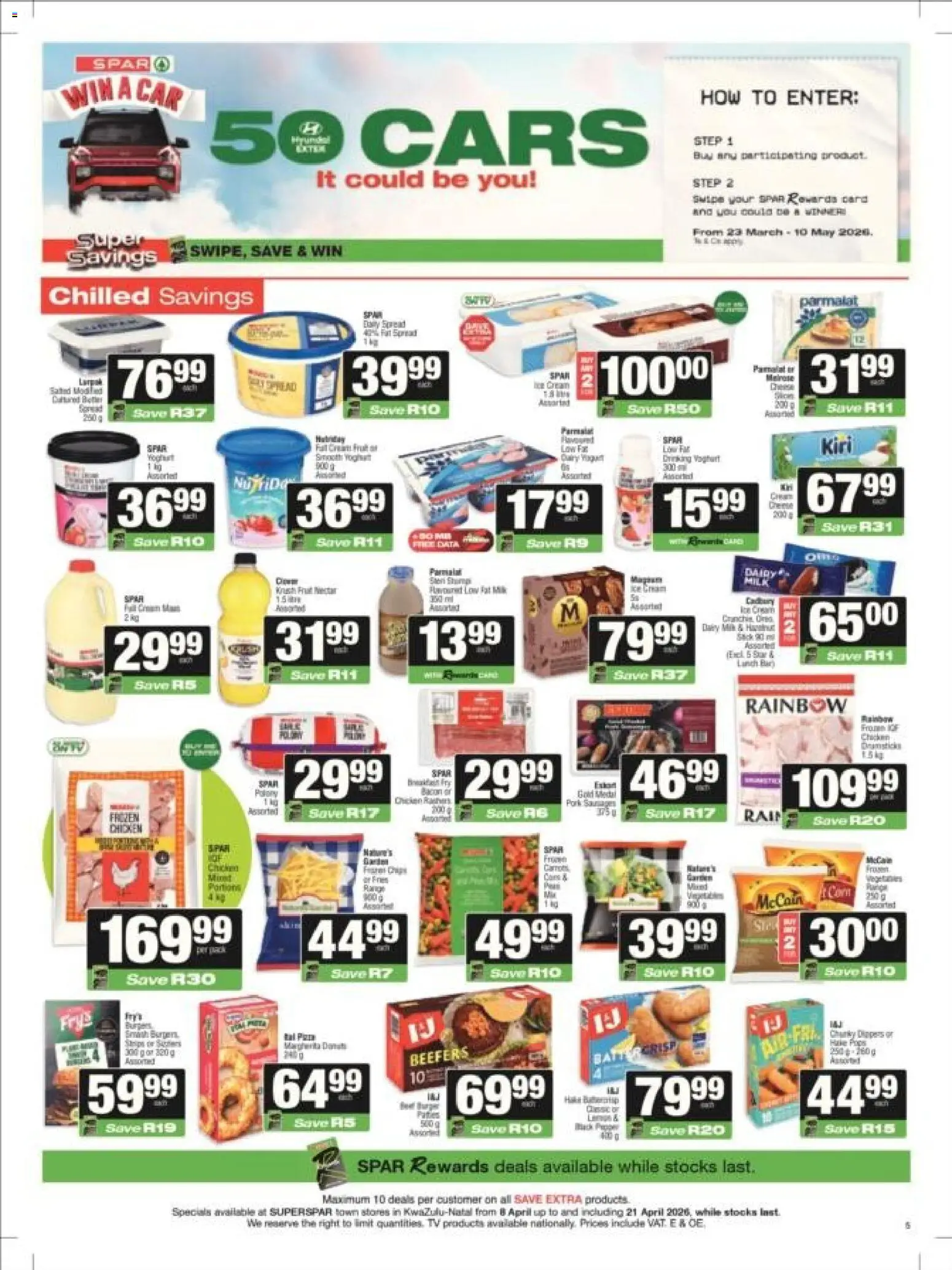 New Superspar catalogue – valid from 08.04.2026 | Page: 5 | Products: Data, TV, Pork, Brush