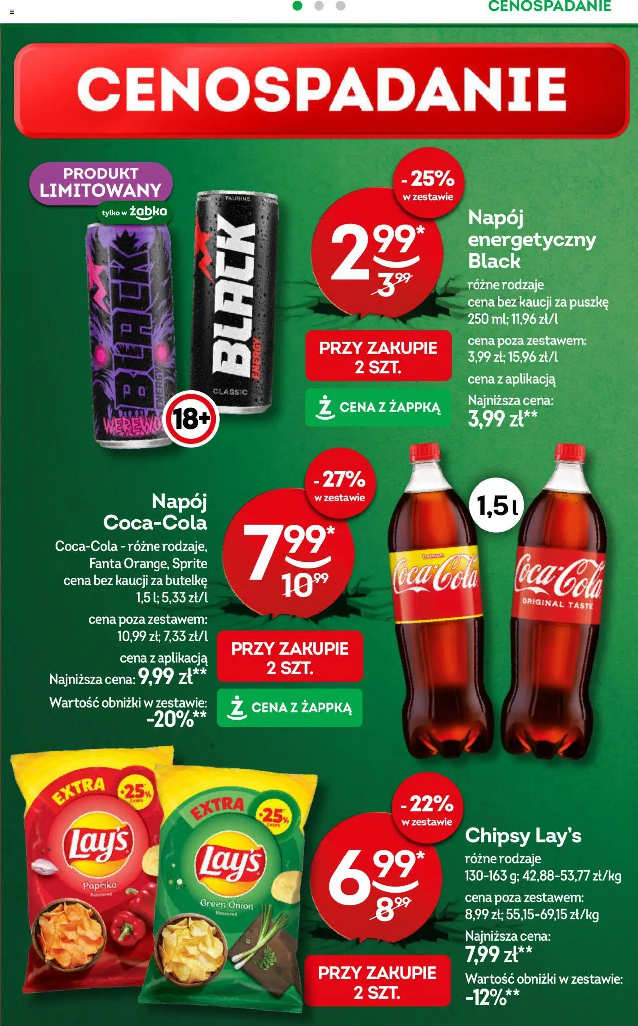 Żabka Gazetka od 08.10.2025 | Strona: 10 | Produkty: Chipsy, Sprite, Coca cola