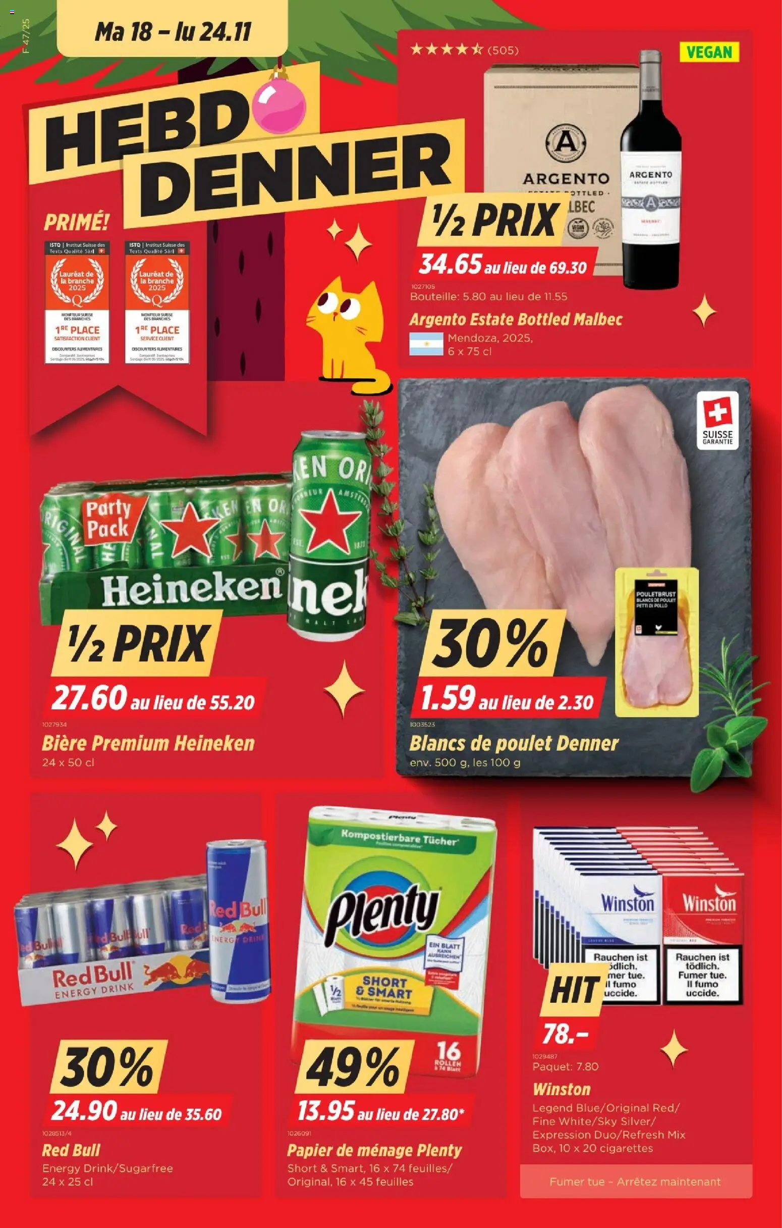 Denner Aktionen FR – gültig ab 18.11.2025 | Seite: 1 | Produkte: Red bull, Pouletbrust