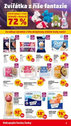 Penny Market leták - Čtvrtečník od 26.06.2025 | Strana: 4 | Produkty: Bramborový knedlík, Rybí salát, Rios zmrzlina, Uzený losos
