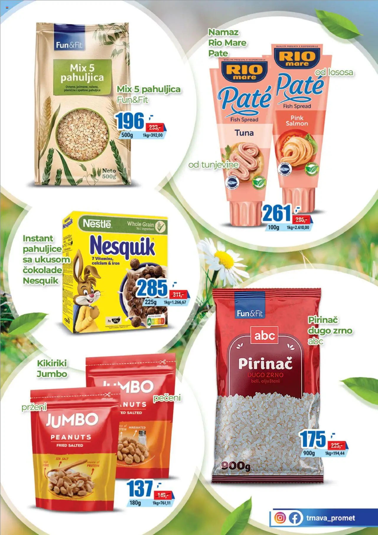 Trnava Promet katalog - važi od 16.06.2025 | Strana: 11 | Proizvode: Protein, Pahuljice, Kikiriki, Nesquik