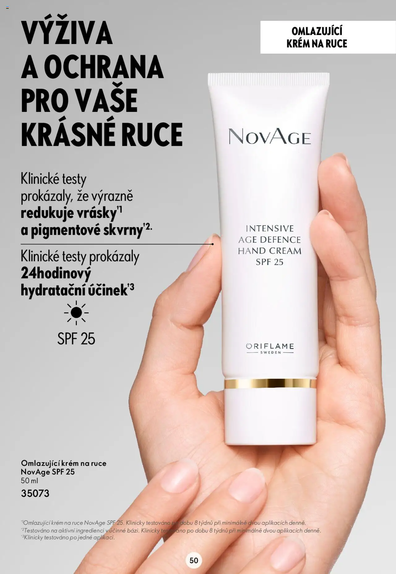 Oriflame katalog Novage+ od 23.04.2024 | Strana: 50 | Produkty: Krém na ruce, Krém