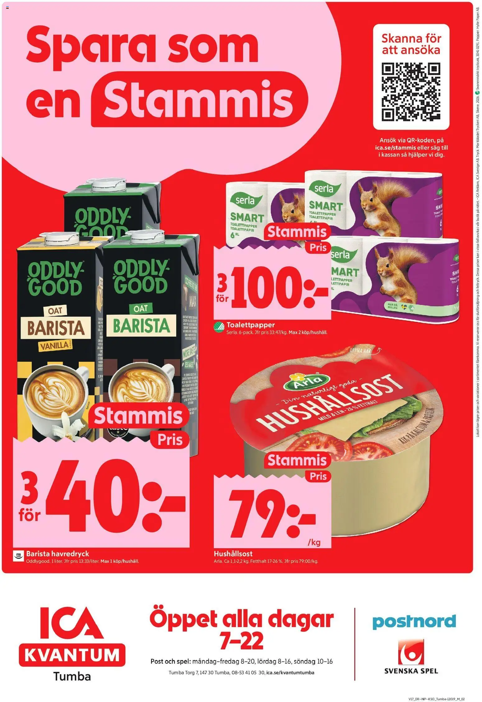 ICA Kvantum reklamblad aktuell från 20.04.2026 | Sida: 10 | Produkter: Hushållsost, Havredryck, Papper, Spel