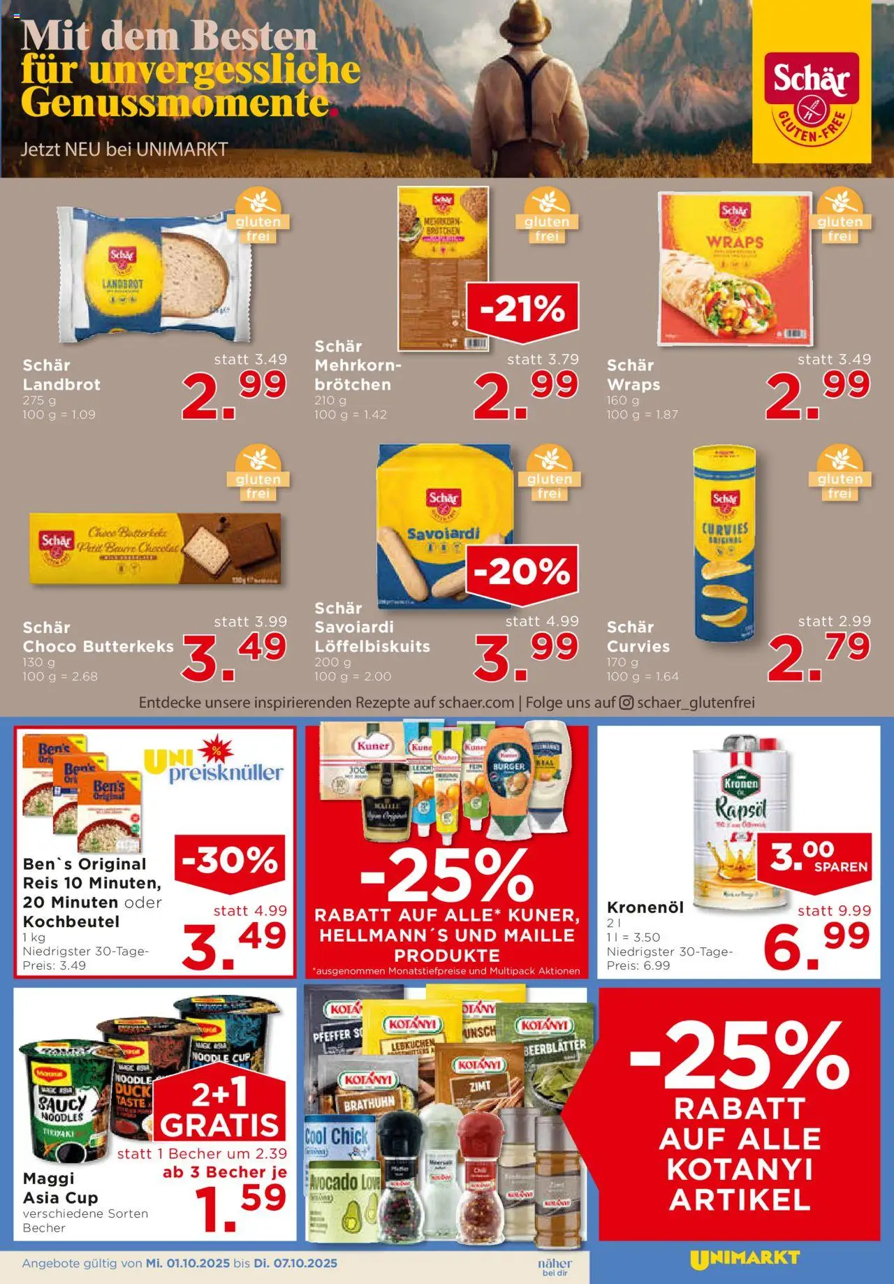 Unimarkt Süd gültig ab 01.10.2025 | Seite: 11 | Produkte: Avocado, Pfeffer, Reis