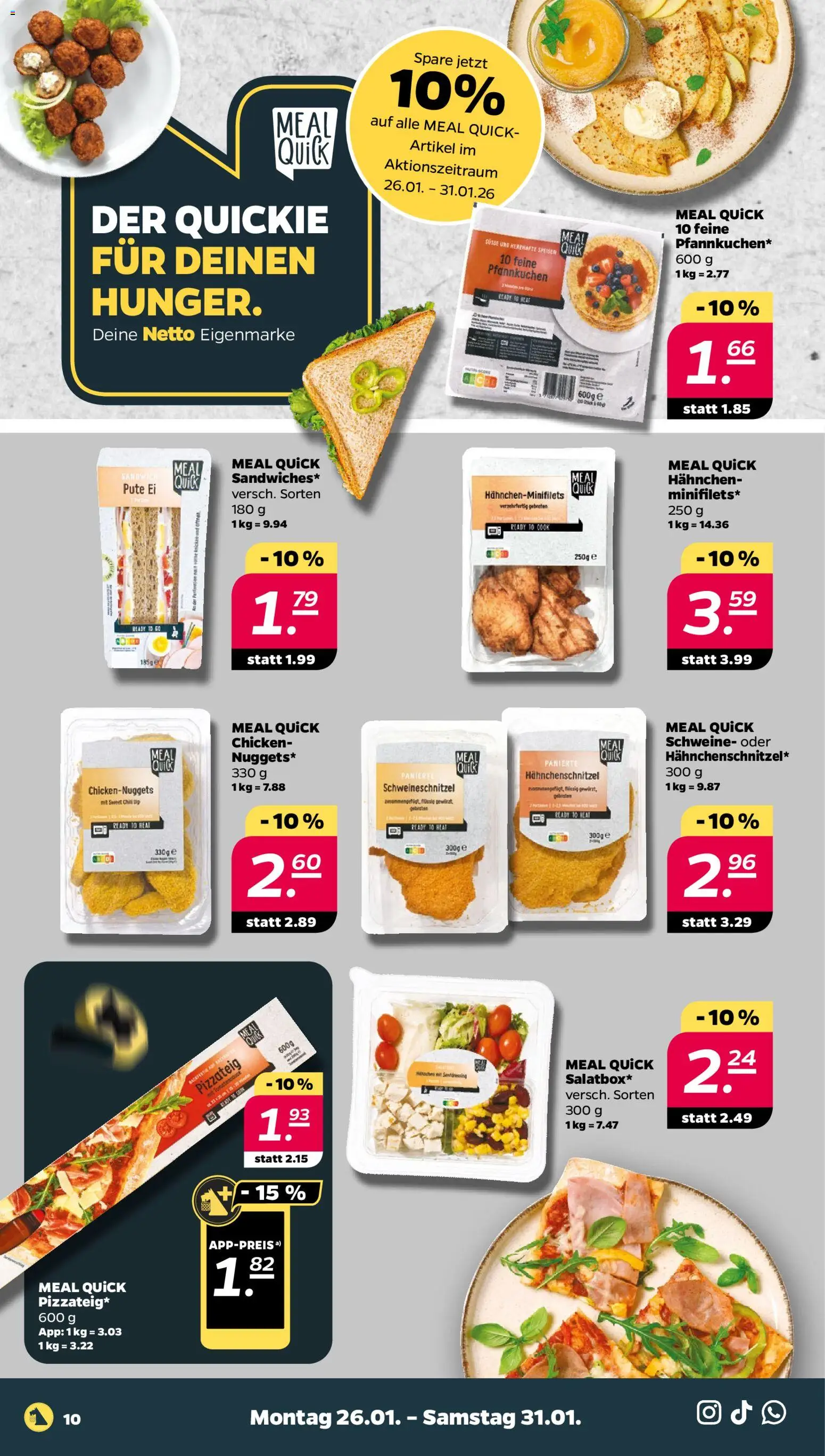 Netto Prospekt 	 – gültig ab 25.01.2026 | Seite: 10 | Produkte: Pute, Hahnchen, Pfannkuchen