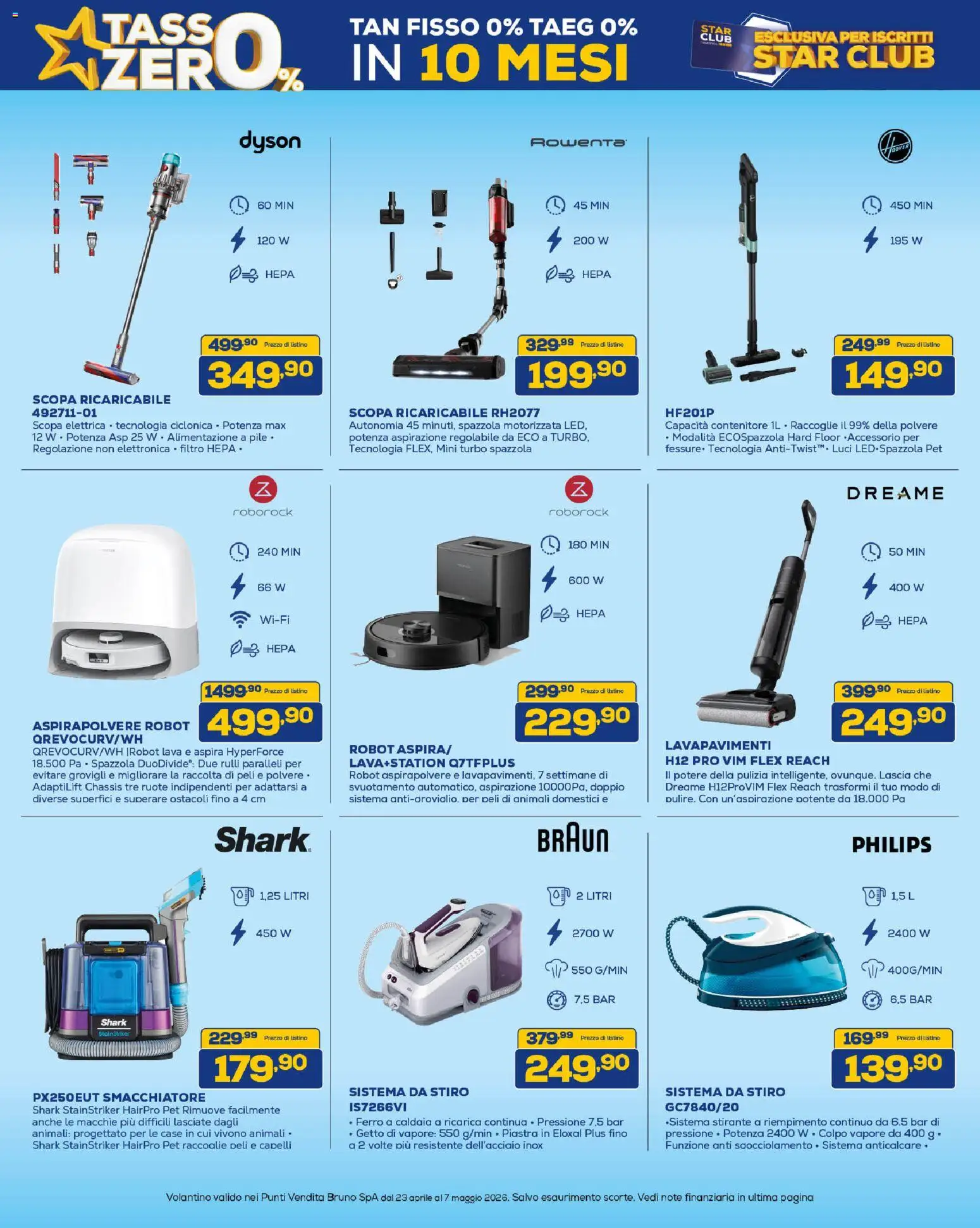 Volantino Euronics del 23.04.2026 | Pagina: 22 | Prodotti: Spazzola, Pile, Scopa elettrica, Contenitore