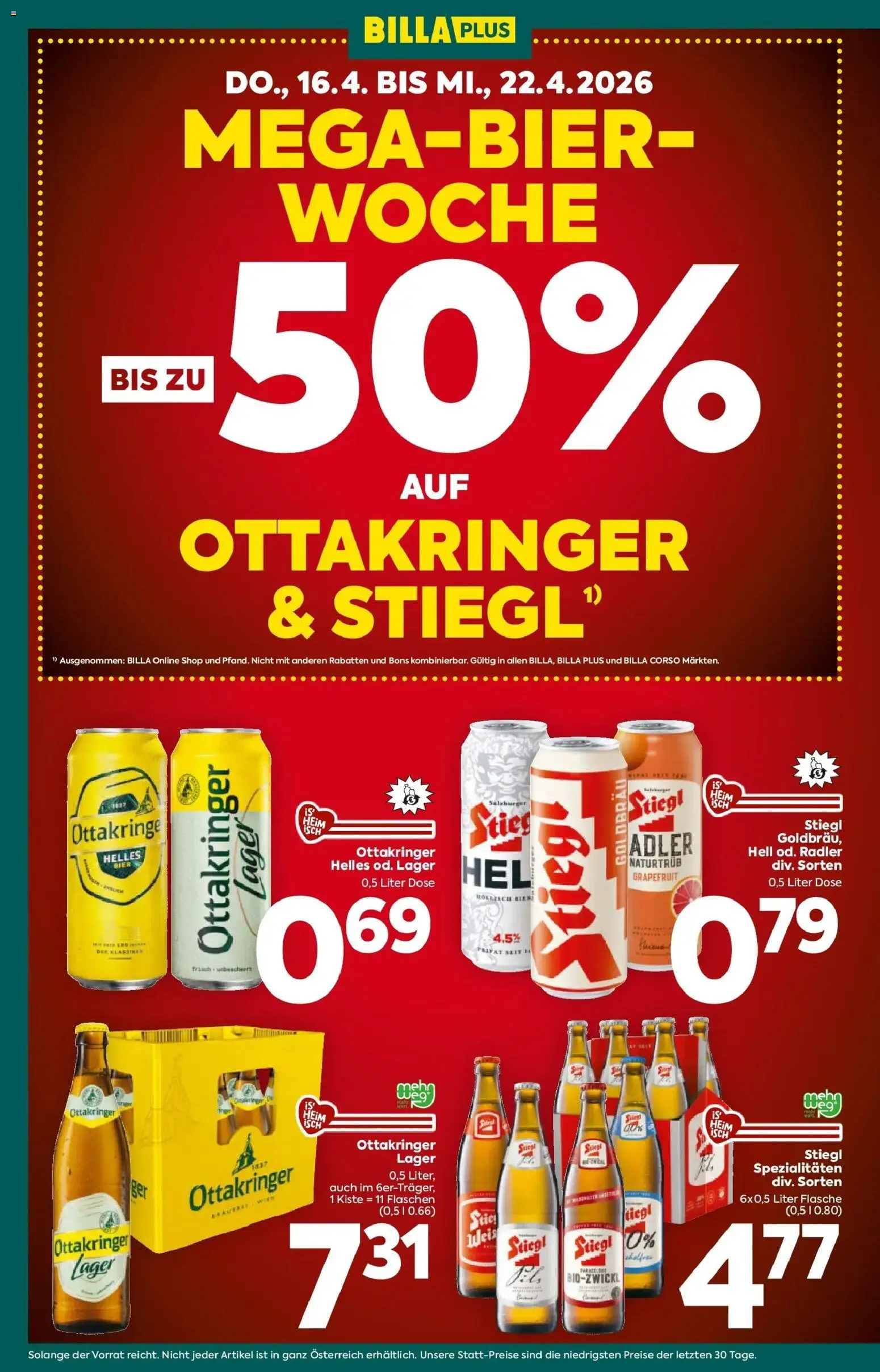 Billa Plus Flugblatt - Niederösterreich gültig ab 16.04.2026 | Seite: 2 | Produkte: Grapefruit, Bier