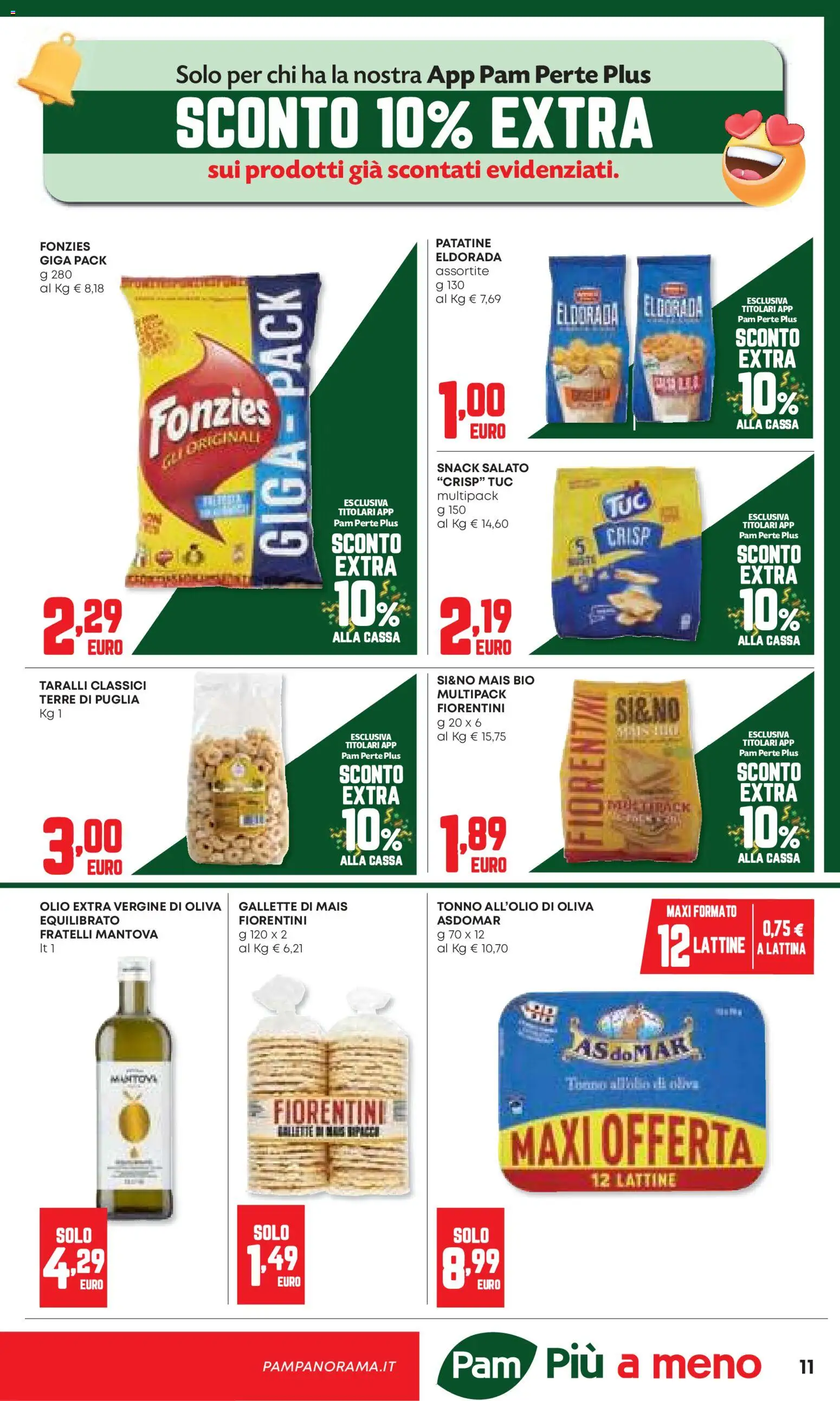 Volantino Panorama del 06.11.2025 | Pagina: 11 | Prodotti: Patatine, Gallette, Tonno, Taralli