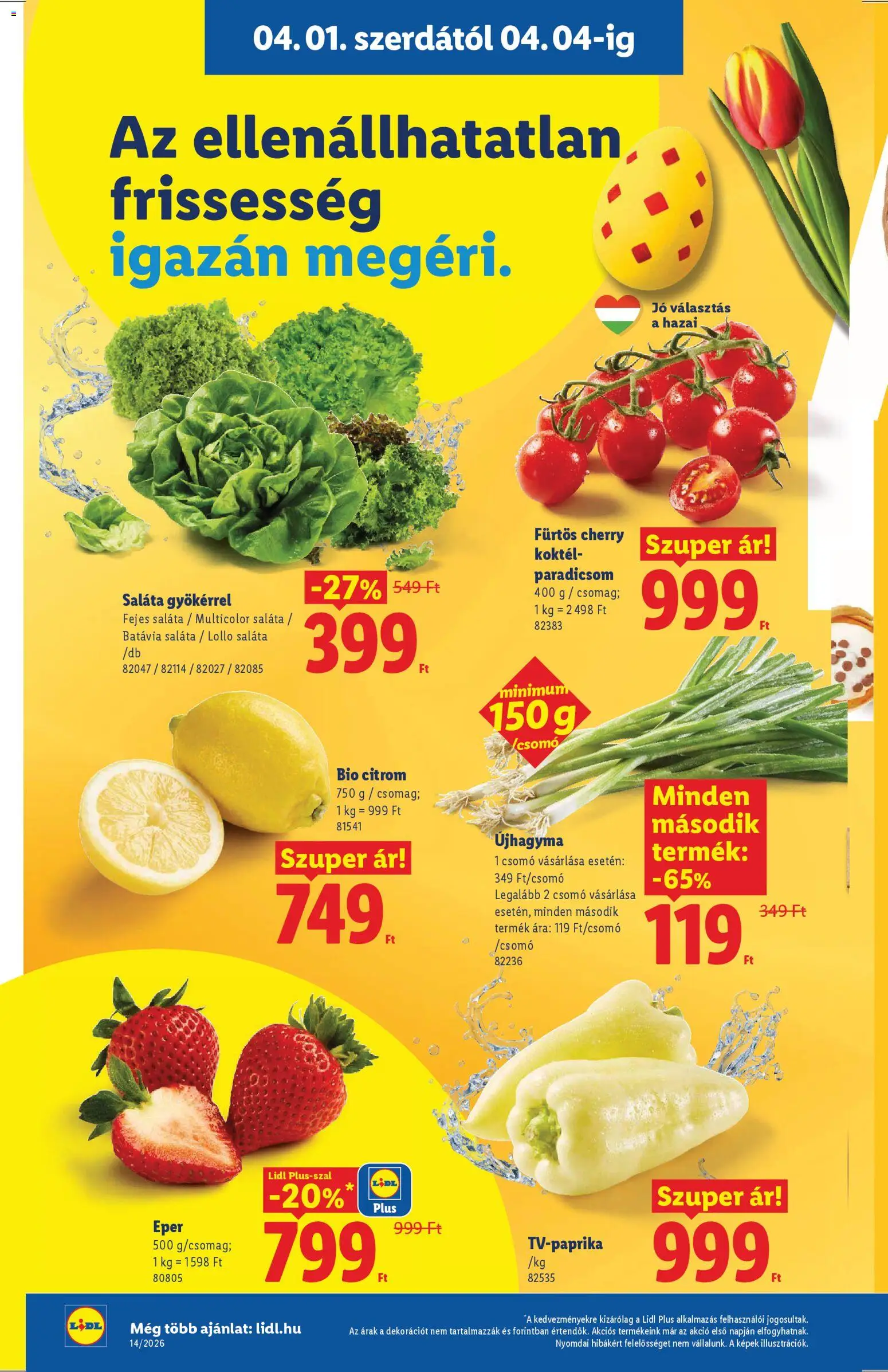 Lidl akciós ujság - amely érvényes a következő dátumtól: 01.04.2026 | Oldal: 4