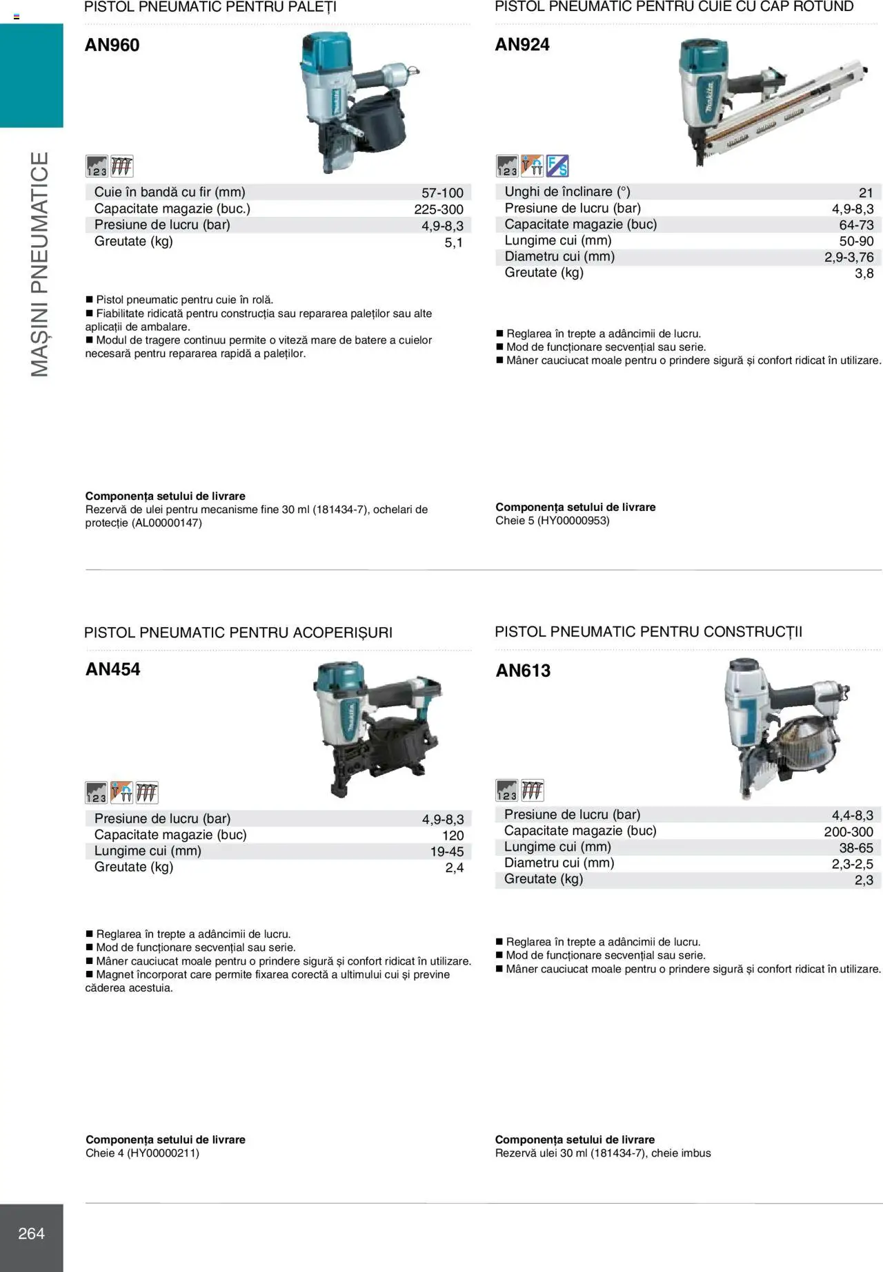 Noul catalog Makita – valabil de la 08.01.2025 | Pagină: 264 | Produse: Ochelari, Mâner, Ulei