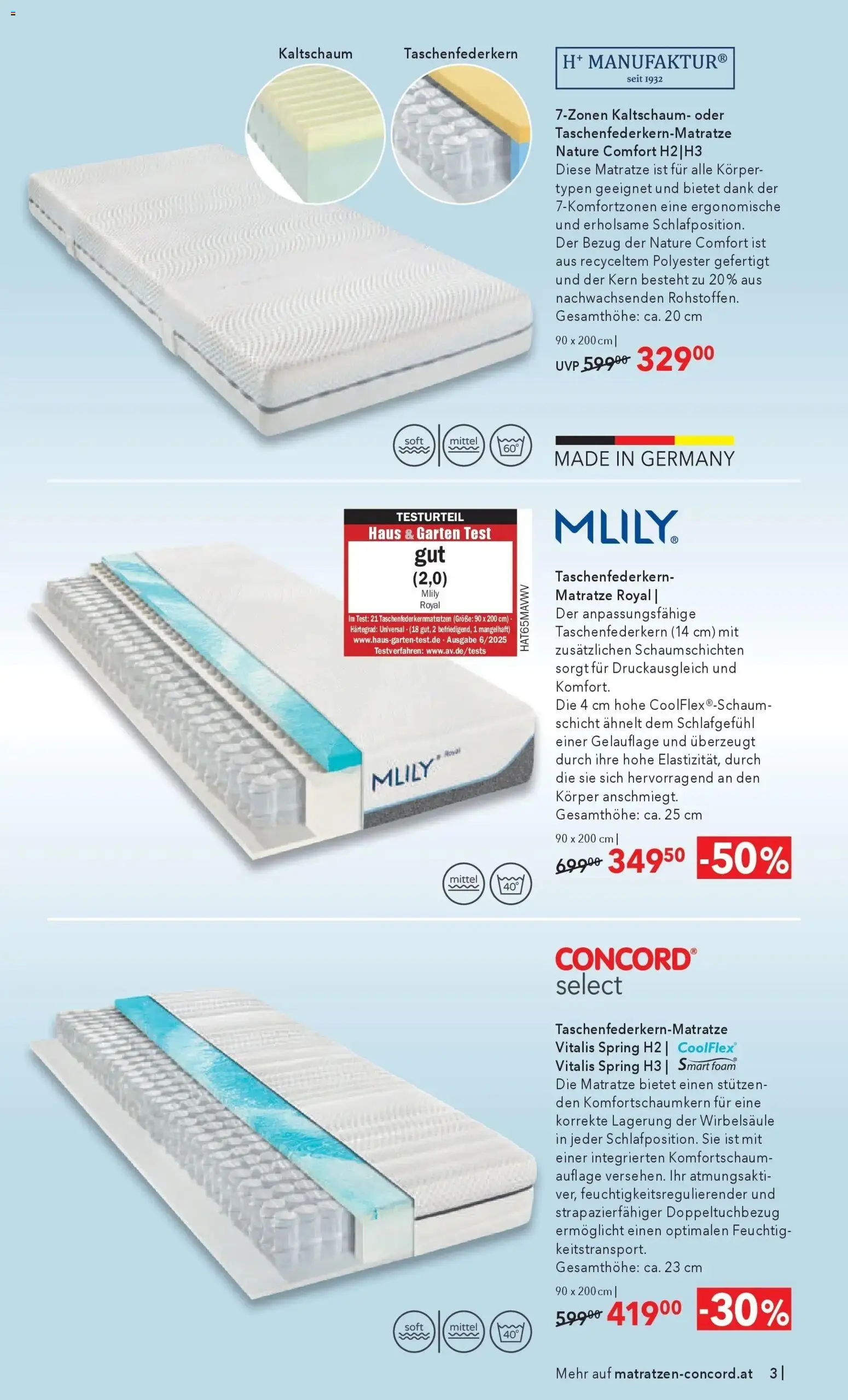 Matratzen Concord Aus Liebe zu gutem Schlaf - Freistadt gültig ab 25.03.2026 | Seite: 3 | Produkte: Matratze