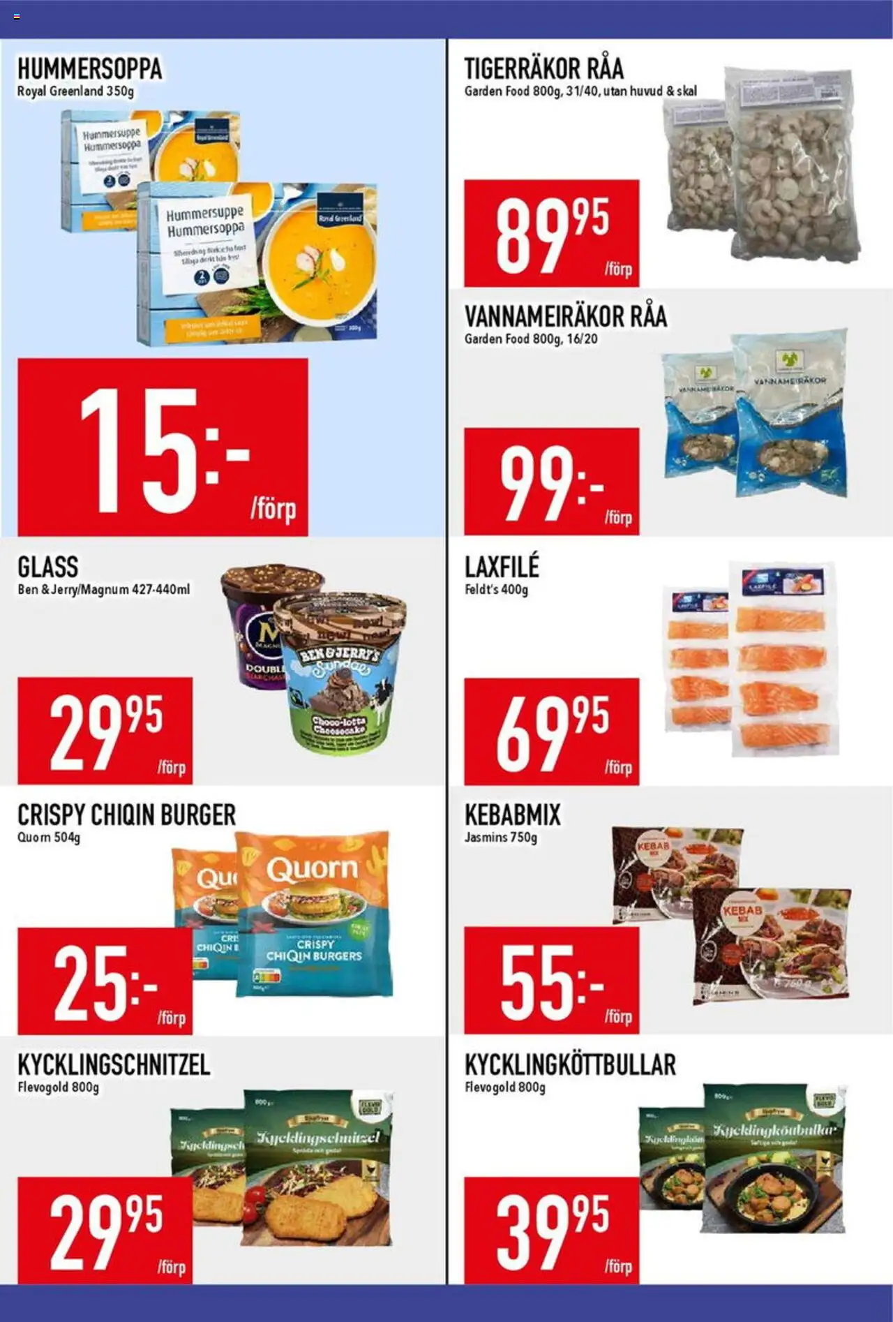 Matdax reklamblad aktuell från 25.08.2025 | Sida: 8 | Produkter: Räkor, Glass