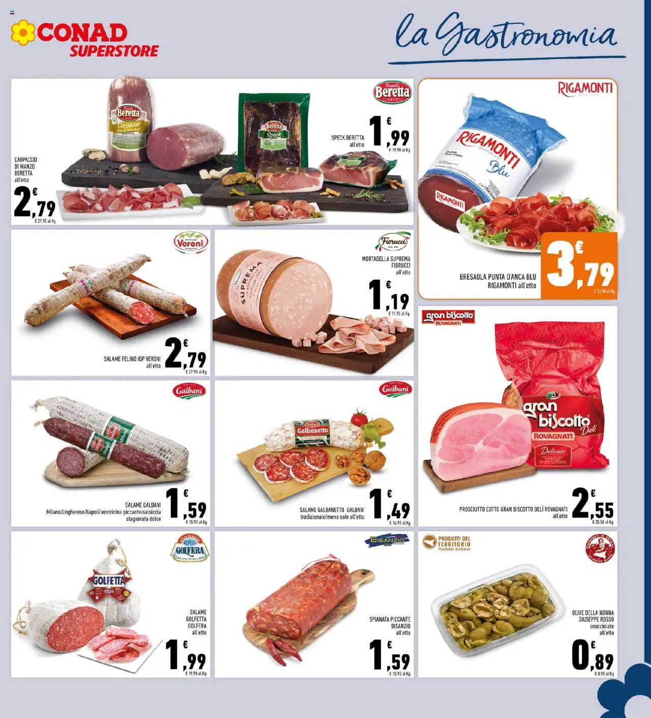 Volantino Conad del 22.10.2025 | Pagina: 9 | Prodotti: Speck, Sale, Prosciutto, Mortadella