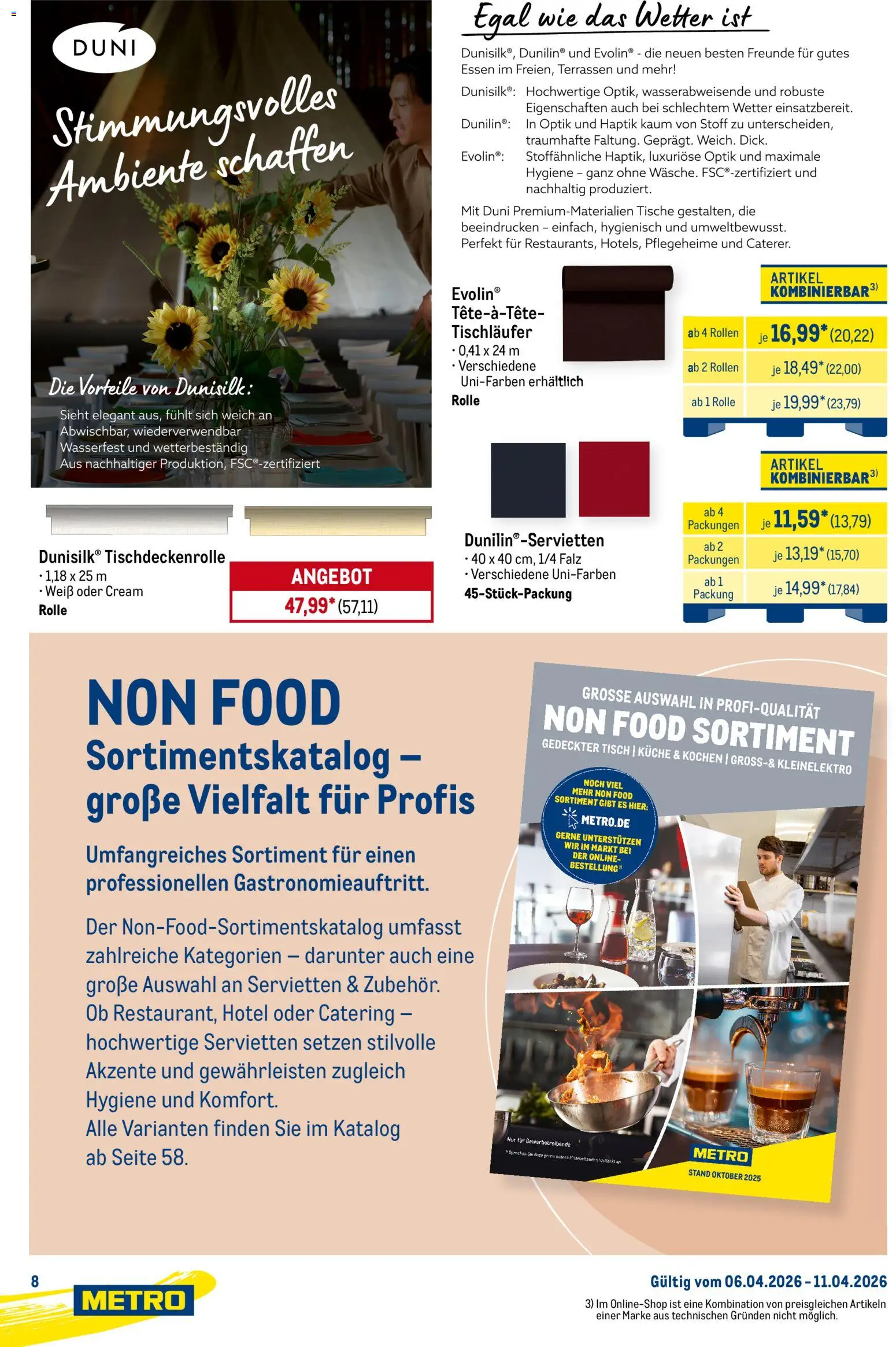 Metro Starke Marken – gültig ab 06.04.2026 | Seite: 8 | Produkte: Tisch, Küche