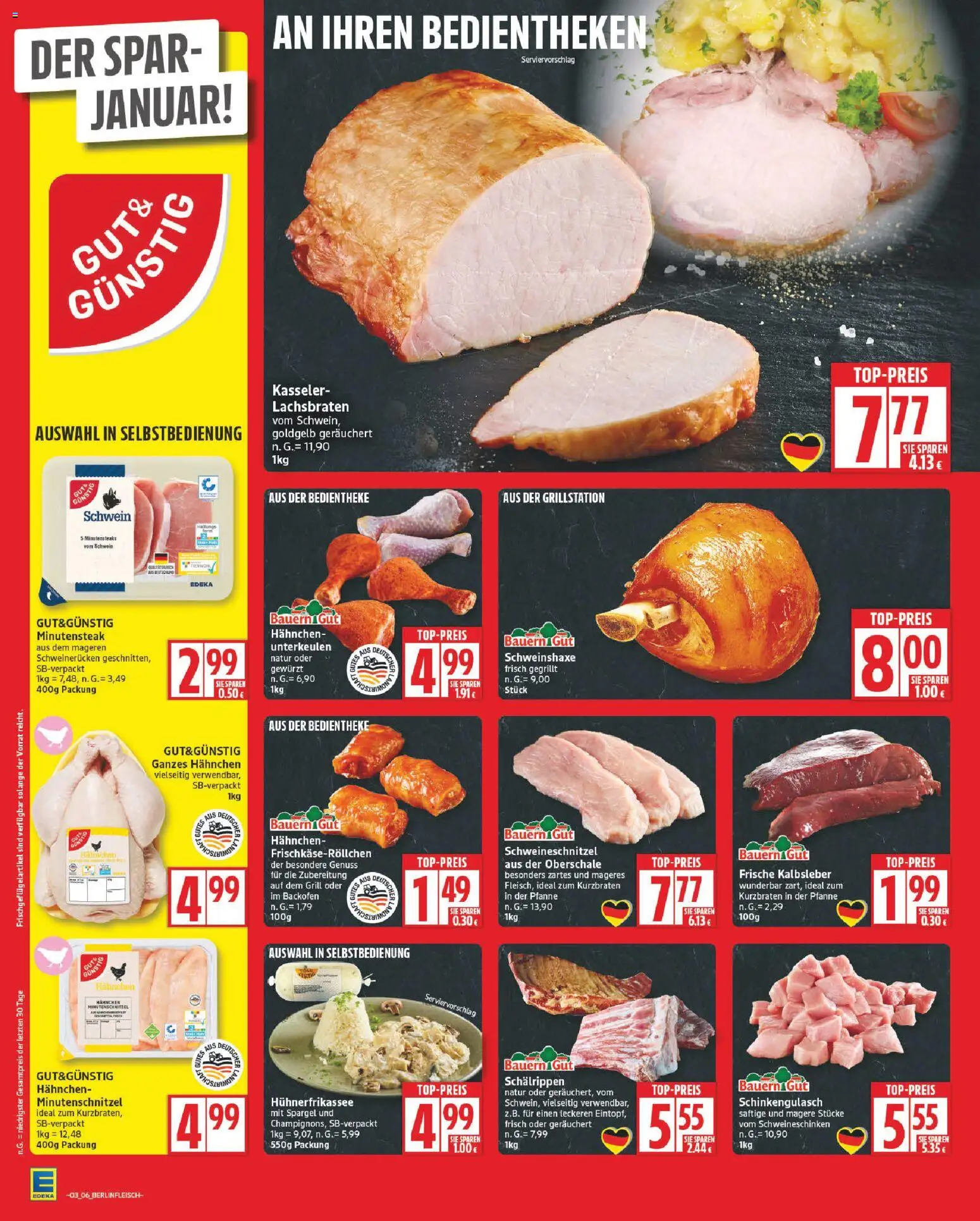 Edeka Prospekt 	 – gültig ab 12.01.2026 | Seite: 6 | Produkte: Grill, Kalbsleber, Schweinerucken, Steak
