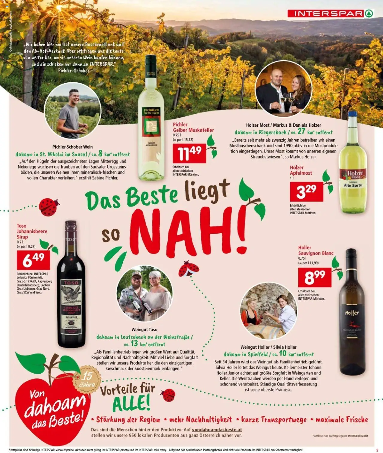 Interspar Flugblatt - Burgenland gültig ab 07.08.2025 | Seite: 5 | Produkte: Weintrauben, Wein