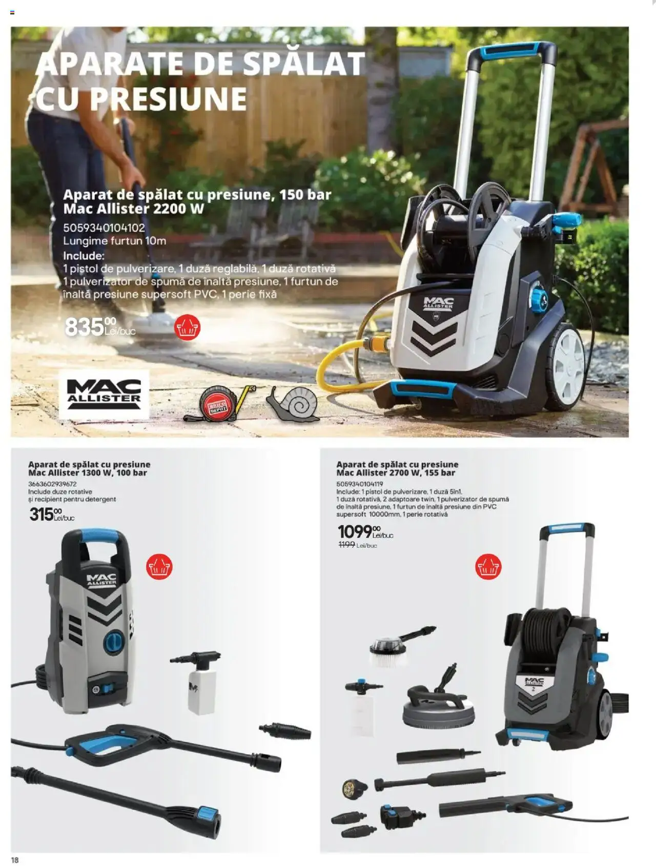Noul catalog Brico Depot – valabil de la 14.02.2025 | Pagină: 18 | Produse: Perie rotativă, Aparat de spălat cu presiune, Perie, Detergent