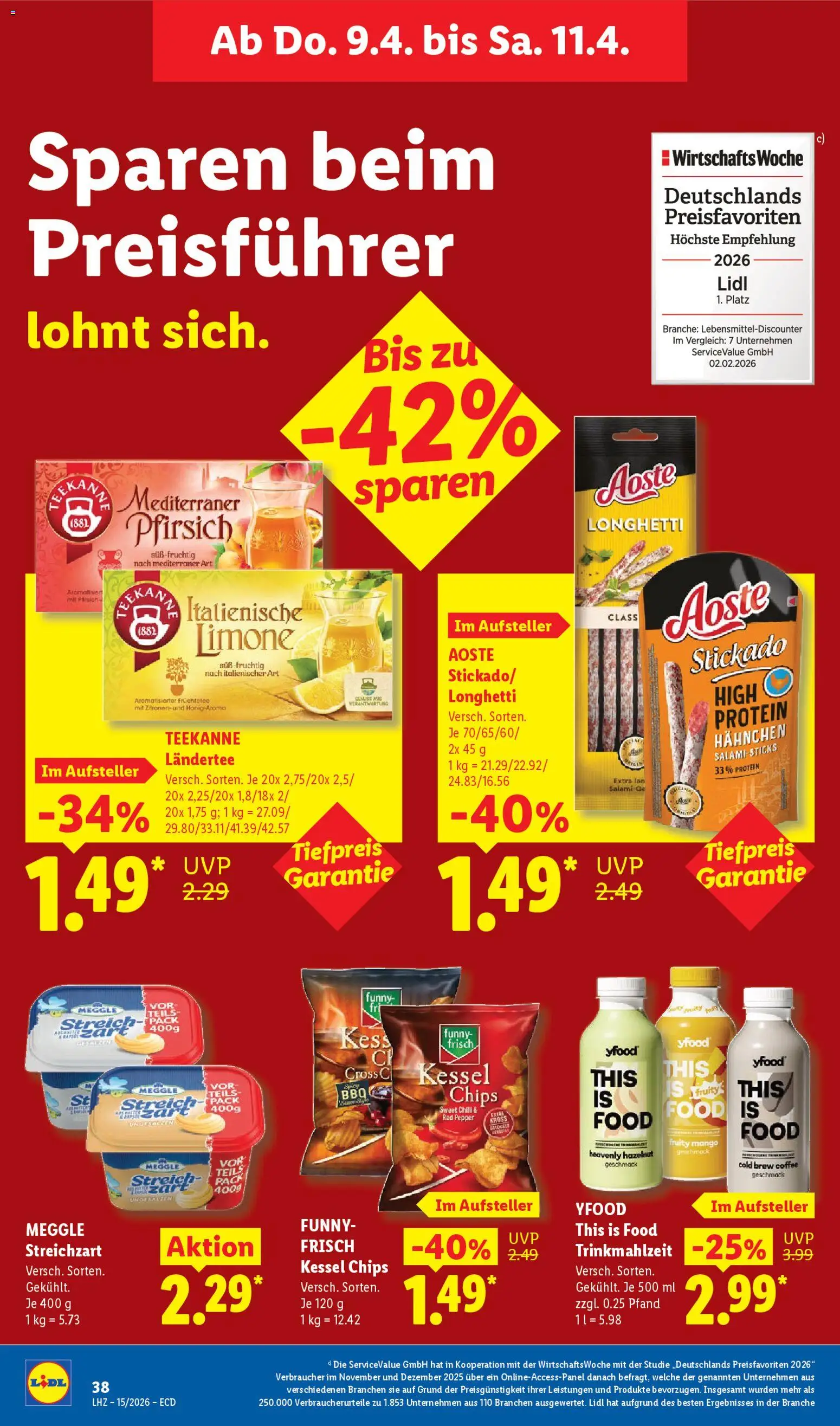 Lidl Německo leták od 07.04.2026 | Strana: 56 | Produkty: Mango, Teekanne, Cold brew, Protein