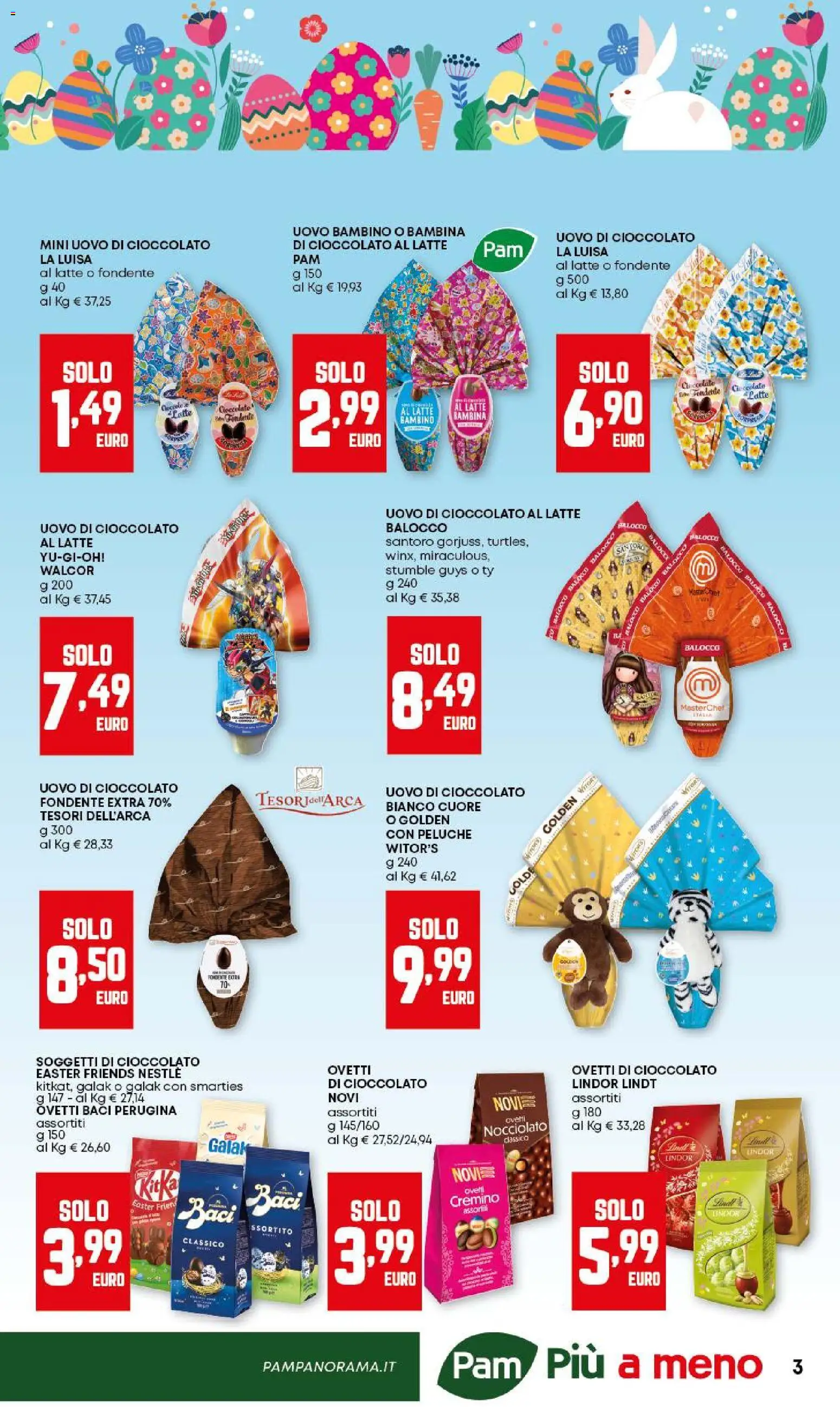 Volantino PAM del 12.03.2026 | Pagina: 3 | Prodotti: Peluche, Cioccolato, Latte