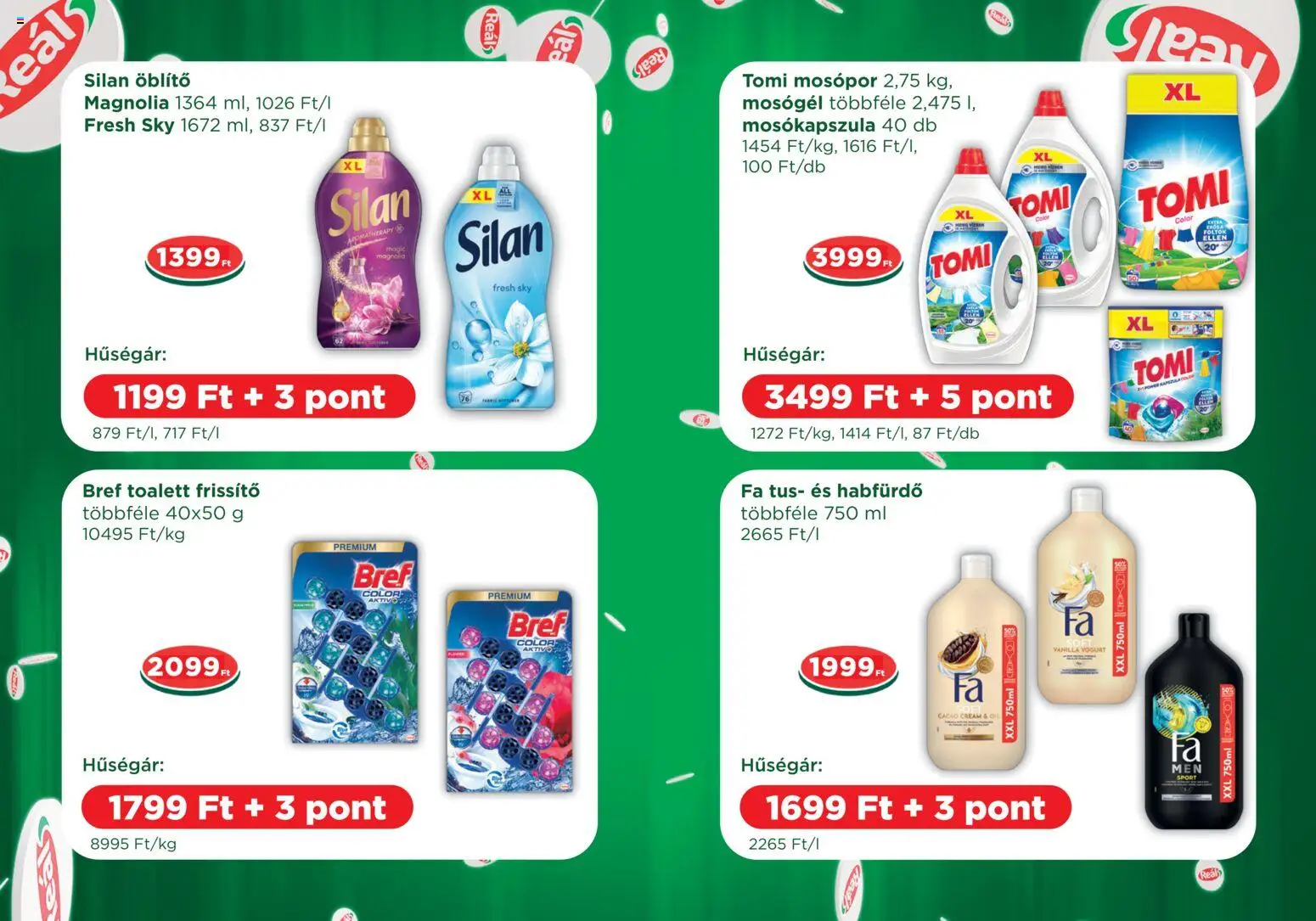Reál akciós ujság - amely érvényes a következő dátumtól: 29.10.2025 | Oldal: 2 | Termékek: Habfürdő, Mosógél, Mosókapszula, Mosópor