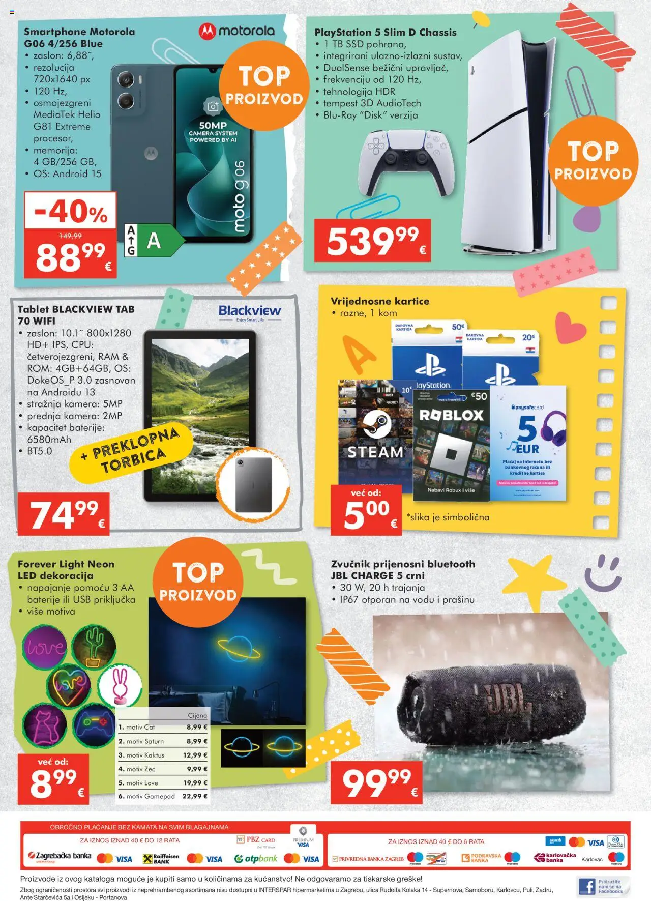 Interspar katalog | vrijedi od 22.10.2025 | Stranica: 48 | Proizvodi: Tablet, Smartphone, Disk, Zvučnik
