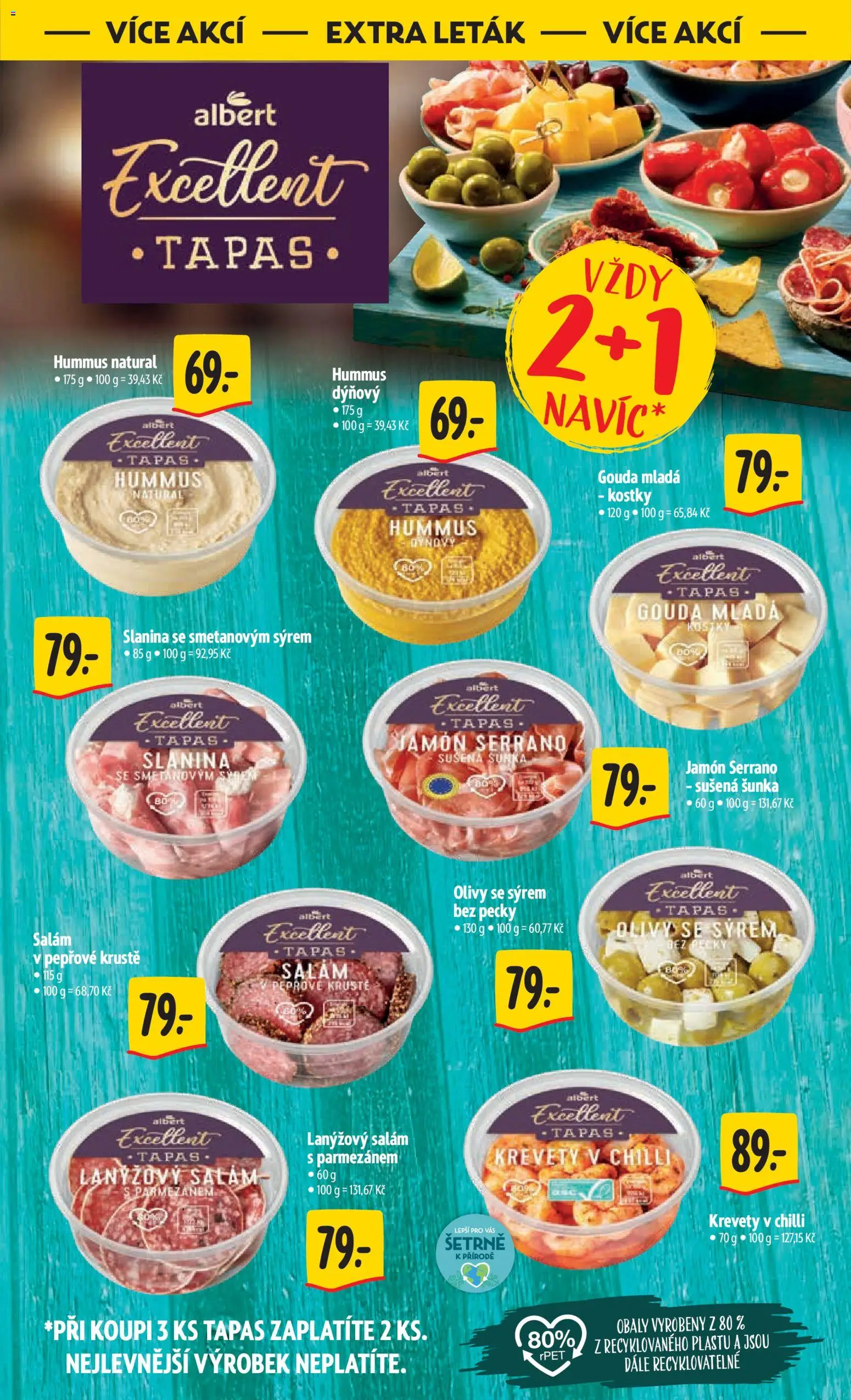 Albert leták - Hypermarket od 05.11.2025 | Strana: 49 | Produkty: Hummus, Tapas, Sušená šunka, Olivy