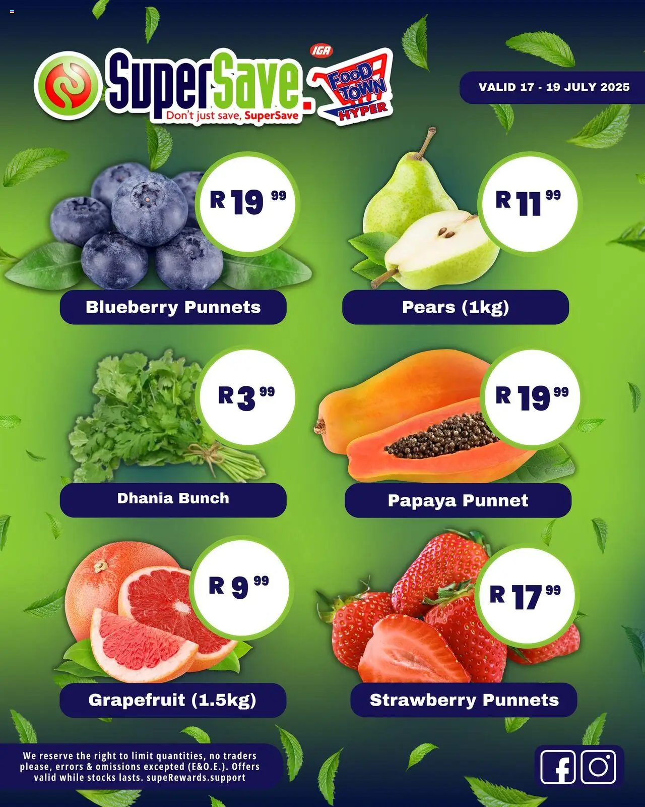 Super Save Fresh Specials │ valid from 17.07.2025 | Page: 1 | Products: Pears, Grapefruit