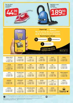 Ofertele Supeco valabile de la 30.10.2025 | Pagină: 10 | Produse: Fier de călcat, Aspirator