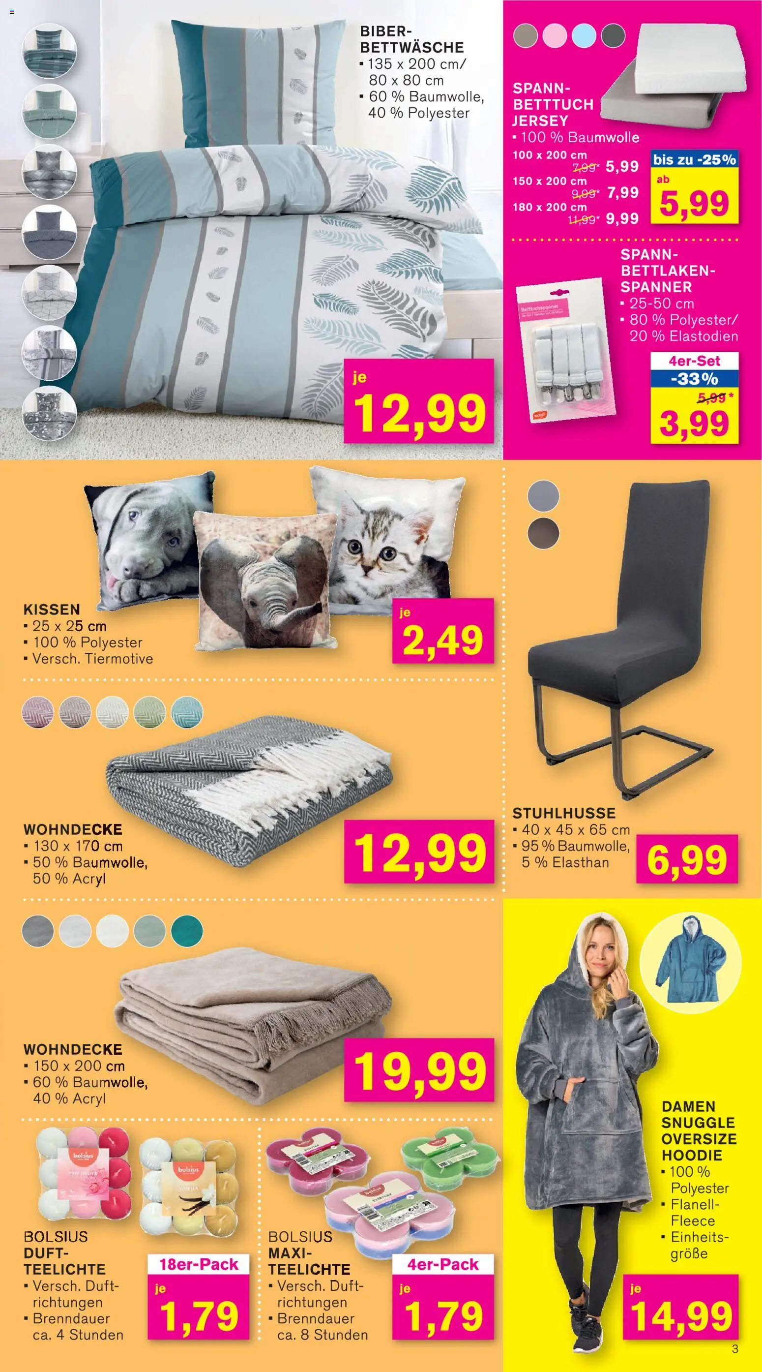 KODi Prospekt 	 – gültig ab 05.01.2026 | Seite: 3 | Produkte: Kissen, Hoodie, Bettwäsche, Duft