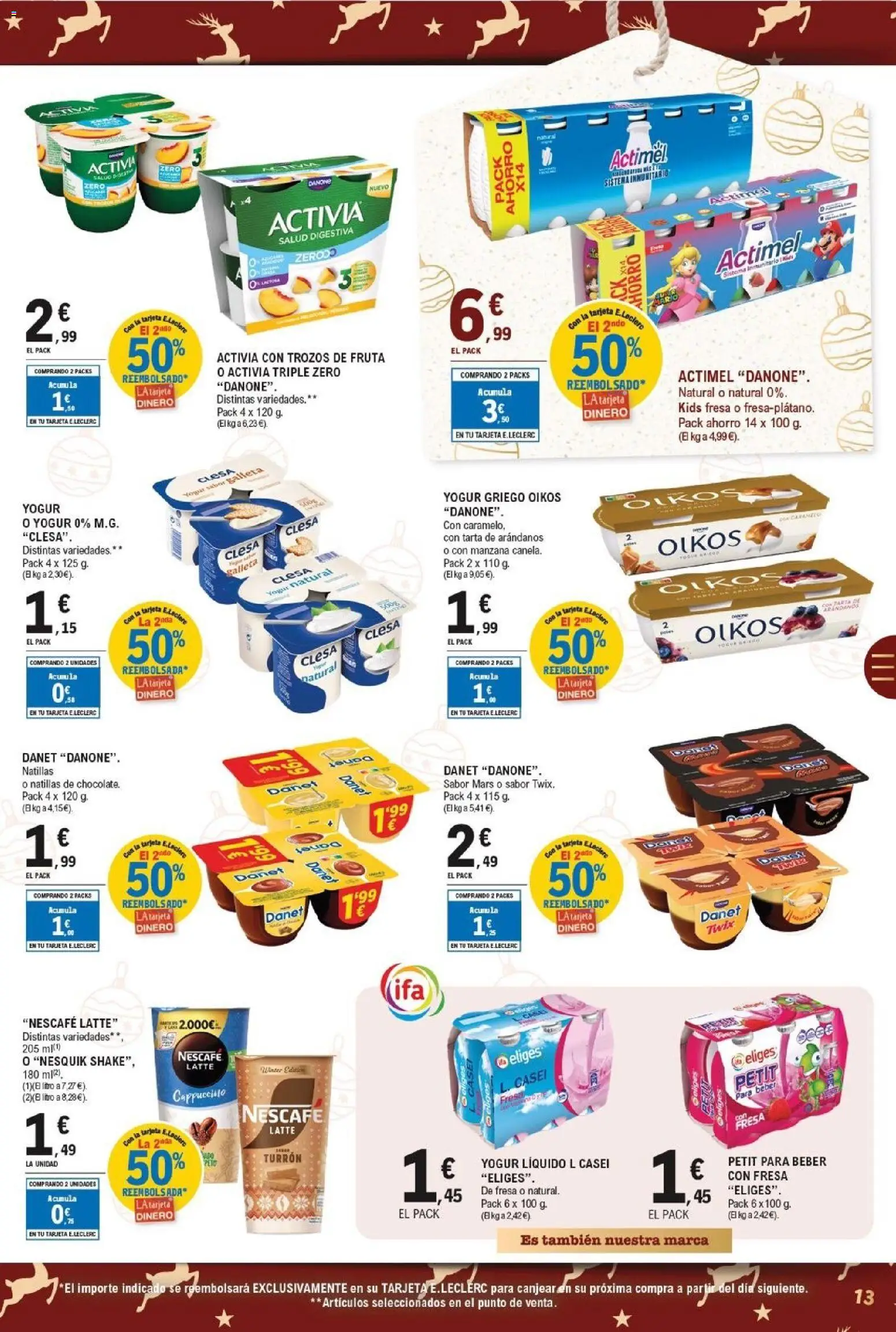 E.Leclerc folleto │ válido desde el 15.12.2025 | Página: 13 | Productos: Yogur, Μαγειρική εστία, Manzana