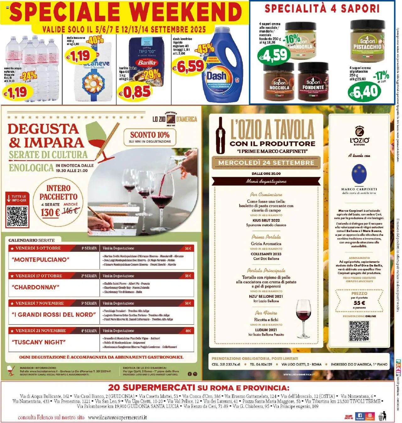 Volantino Il Castoro del 05.09.2025 | Pagina: 20 | Prodotti: Peperoni, Vino, Pasta, Lavatrice