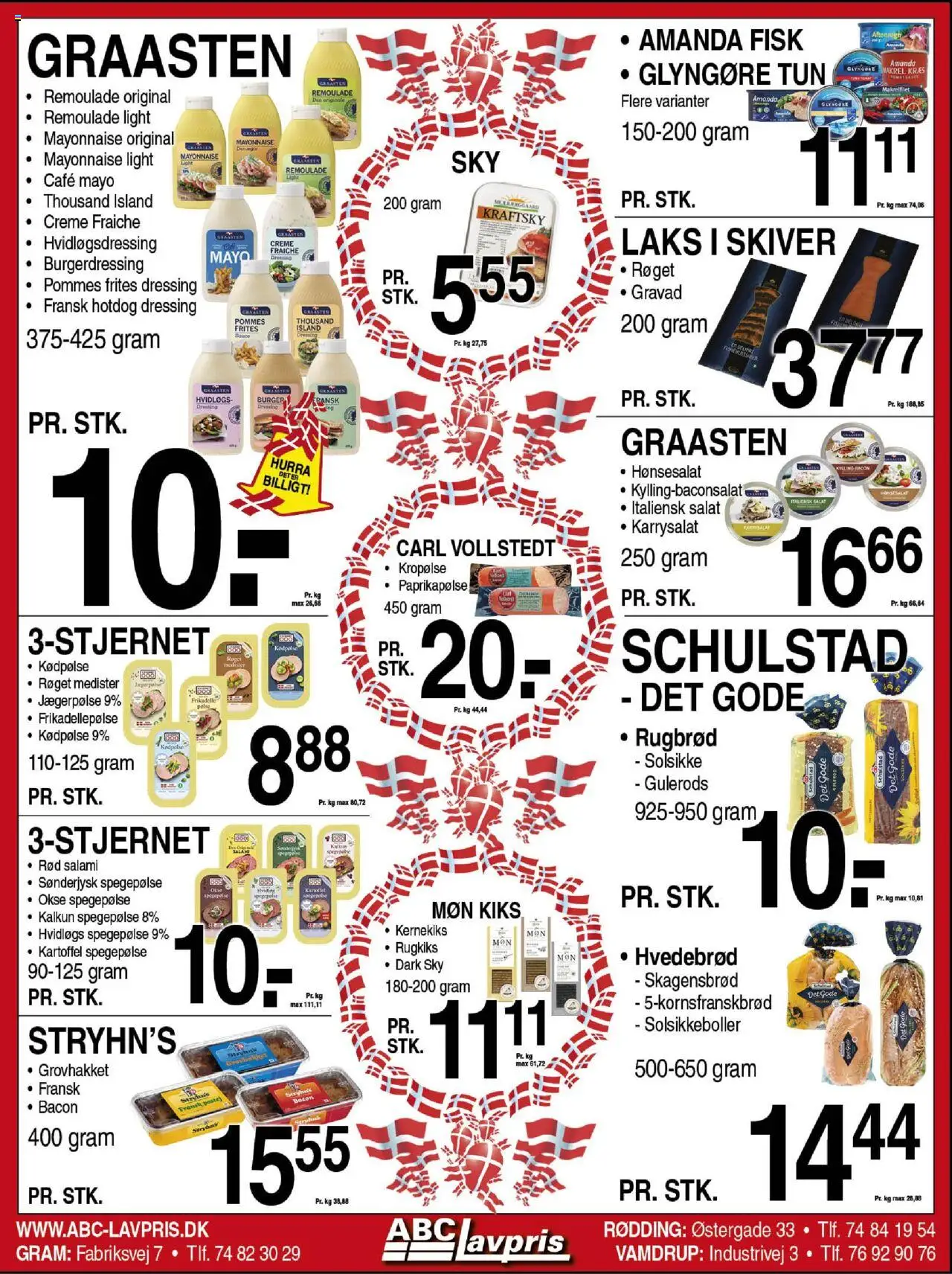 Abc Lavpris tilbudsavis – gyldig fra 03.09.2025 | Side: 4 | Produkter: Pommes frites, Tun, Bacon, Karrysalat
