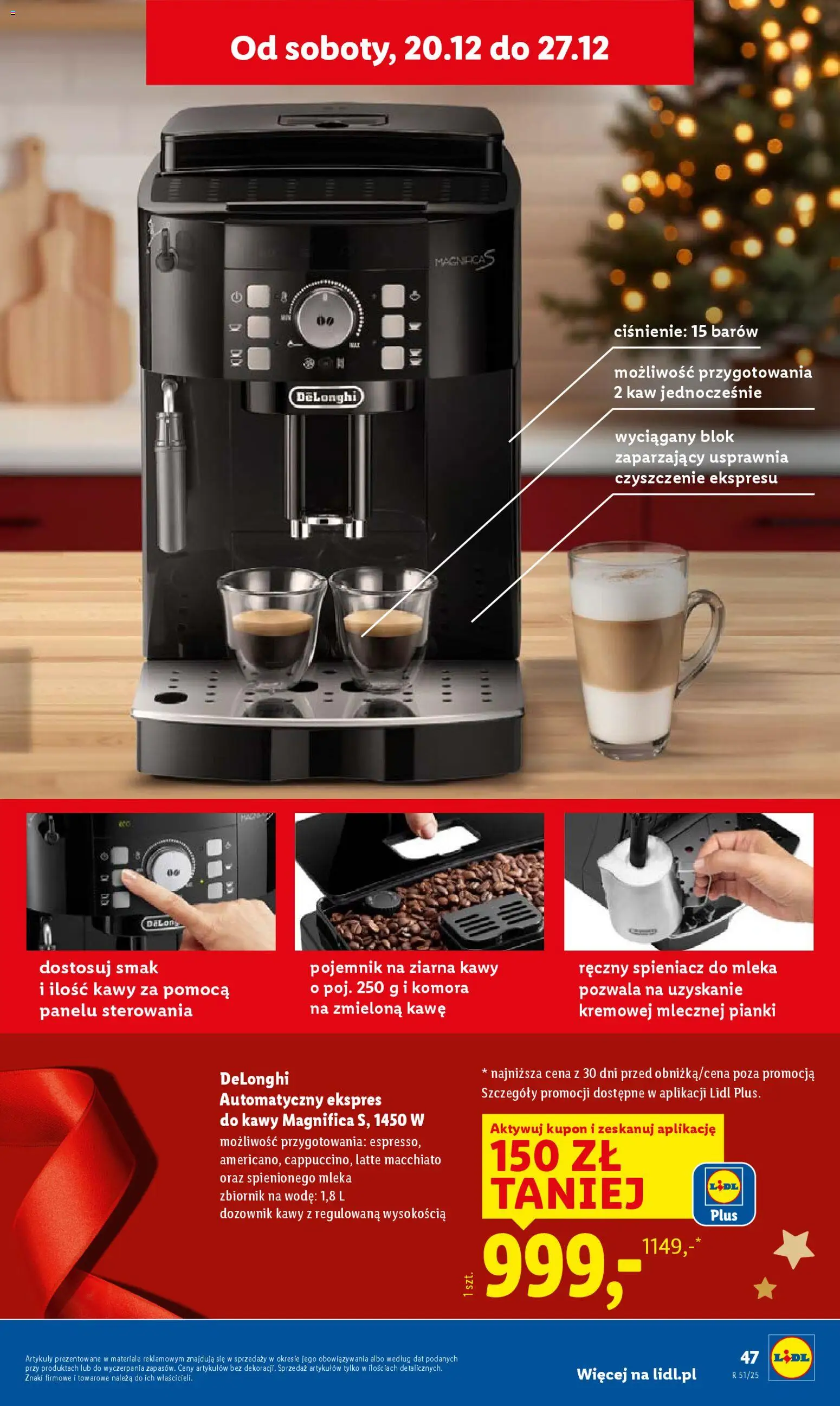 Lidl Katalog od 15.12.2025 | Strona: 53 | Produkty: Ekspres do kawy, Mleka, Pianki, Spieniacz do mleka