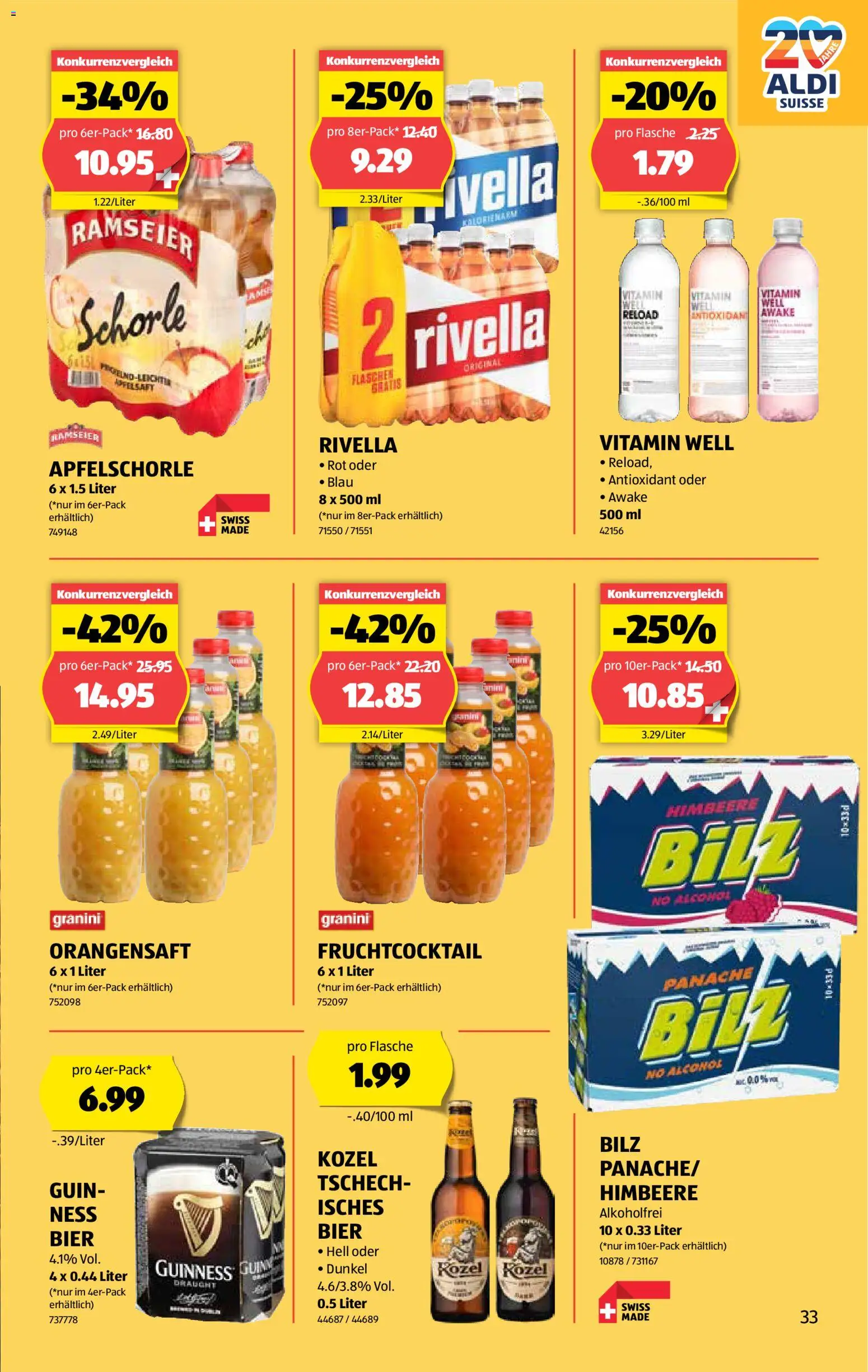 Aldi - Black Friday – gültig ab 20.11.2025 | Seite: 34 | Produkte: Orangensaft, Apfelsaft, Bier, Himbeere