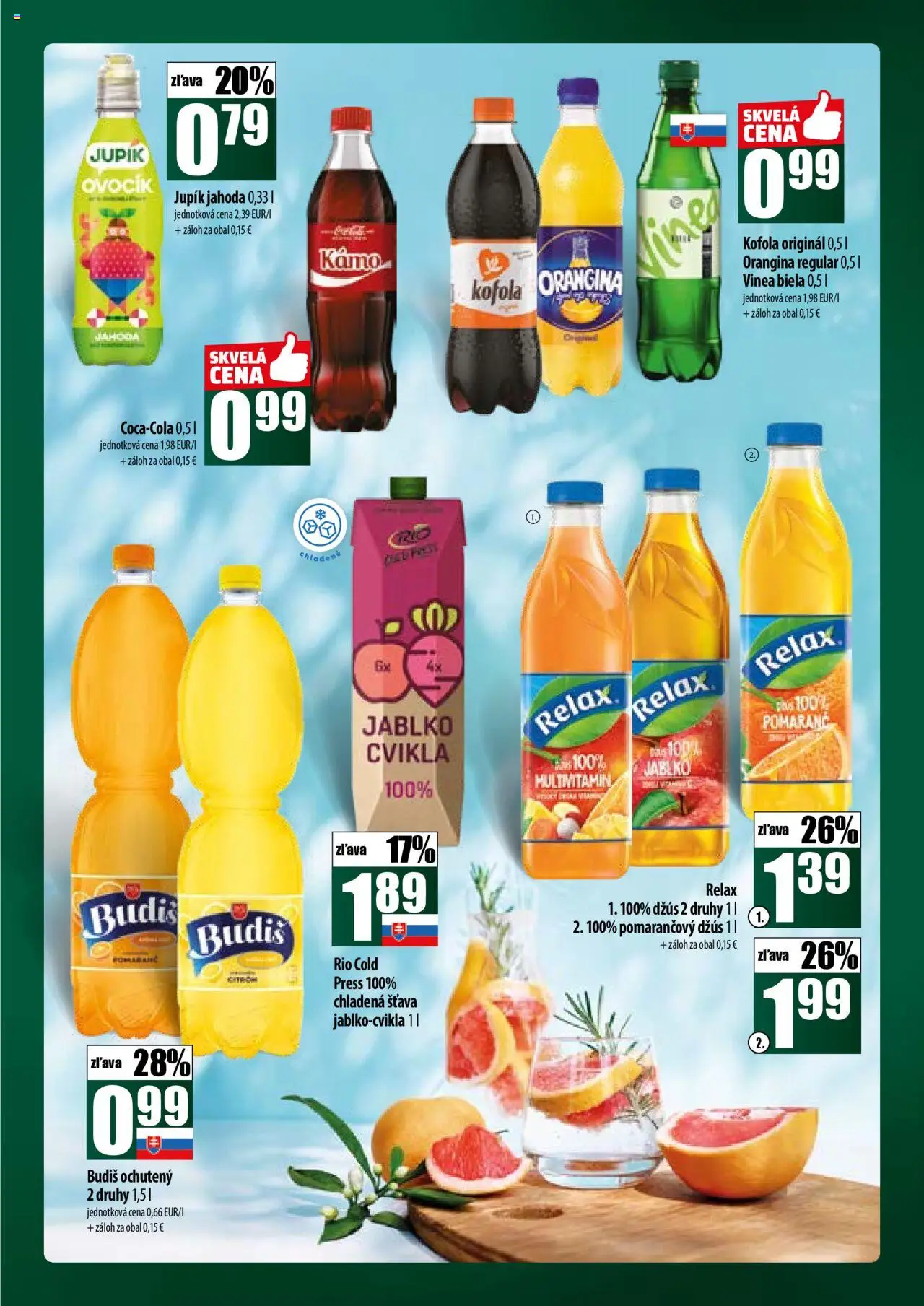 COOP Jednota široká ponuka │ platný od 17.07.2025 | Strana: 47 | Produkty: Džús, Kofola, Budiš, Vinea