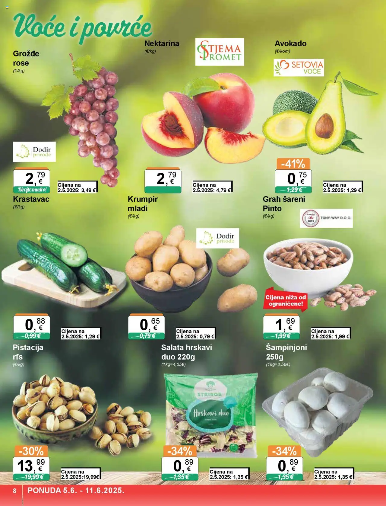 KTC katalog | vrijedi od 05.06.2025 | Stranica: 8 | Proizvodi: Šampinjoni, Salata, Krumpir, Nektarina