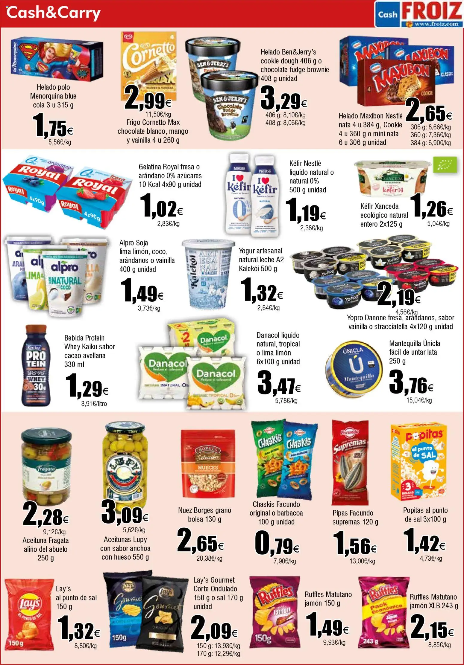 Froiz - Folleto Cash │ válido desde el 21.10.2025 | Página: 9 | Productos: Gelatina, Leche, Helado, Bolsa