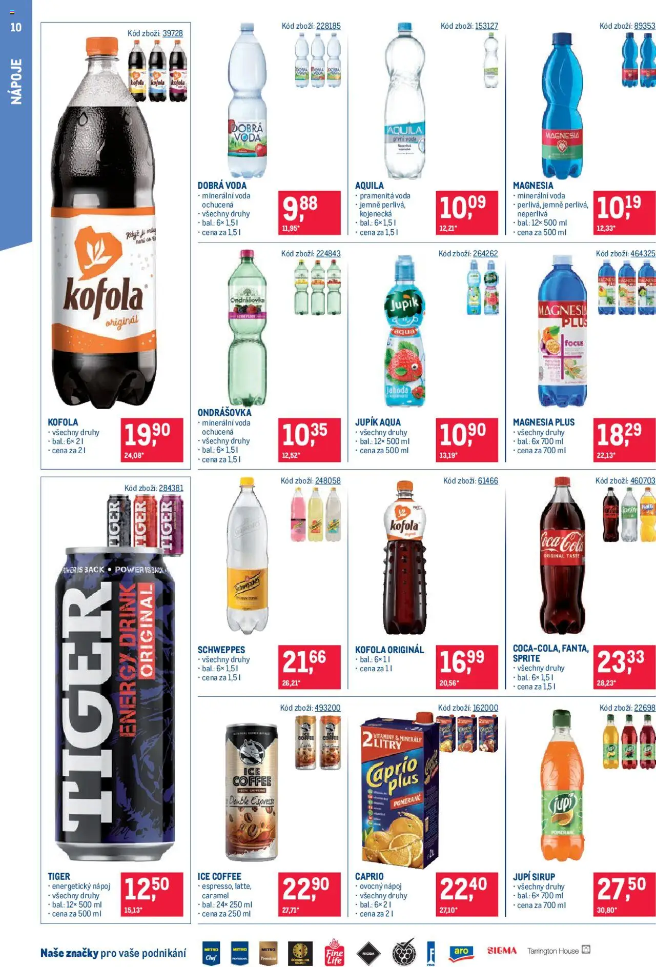 Makro leták - Maloobchod od 13.08.2025 | Strana: 10 | Produkty: Fanta, Minerály, Magnesia, Ice coffee