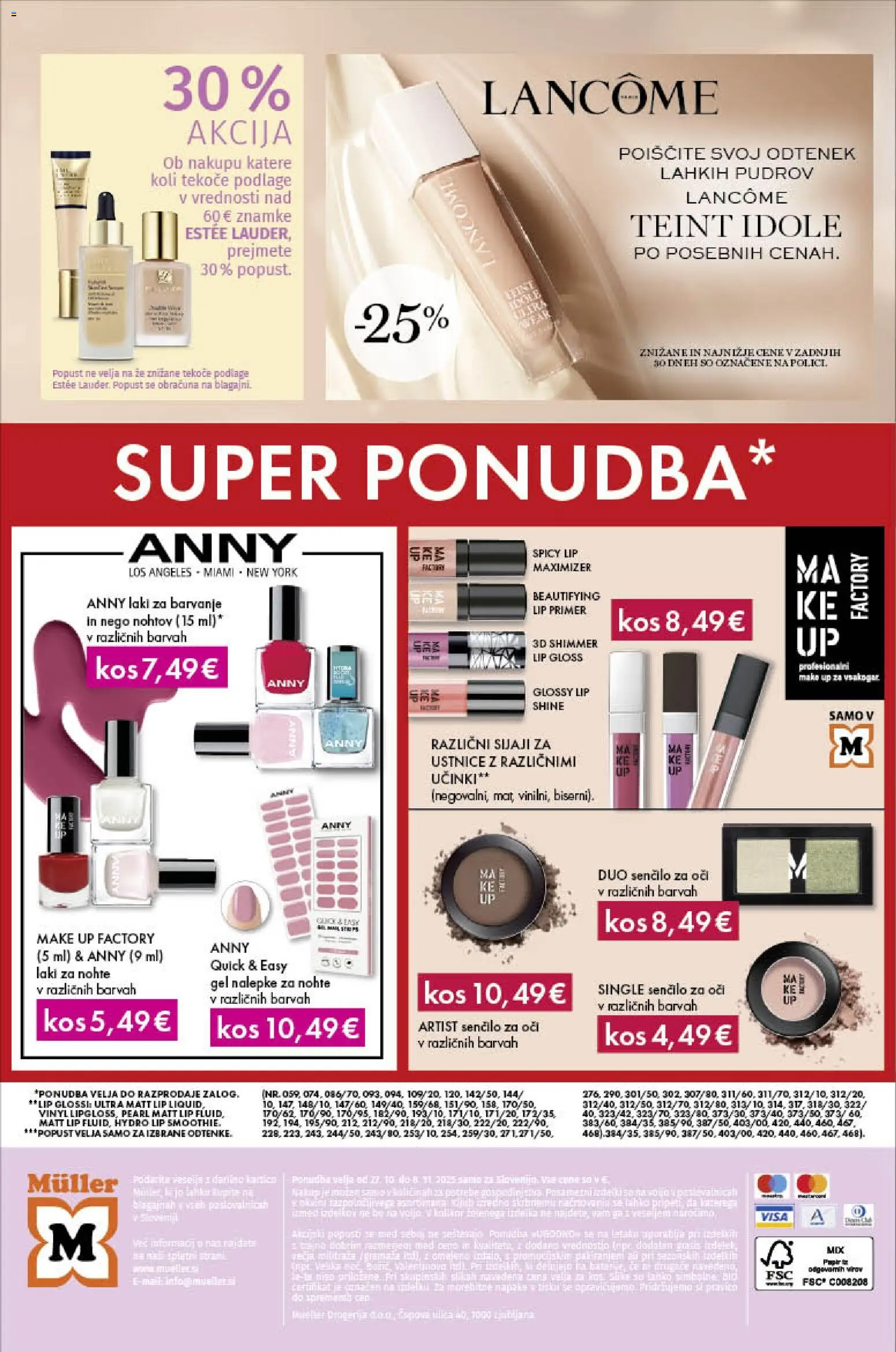 Novi Müller katalog ponudbe – veljaven od 27.10.2025 | Stran: 4 | Izdelki: Kos, Sencilo za oci, Senčilo