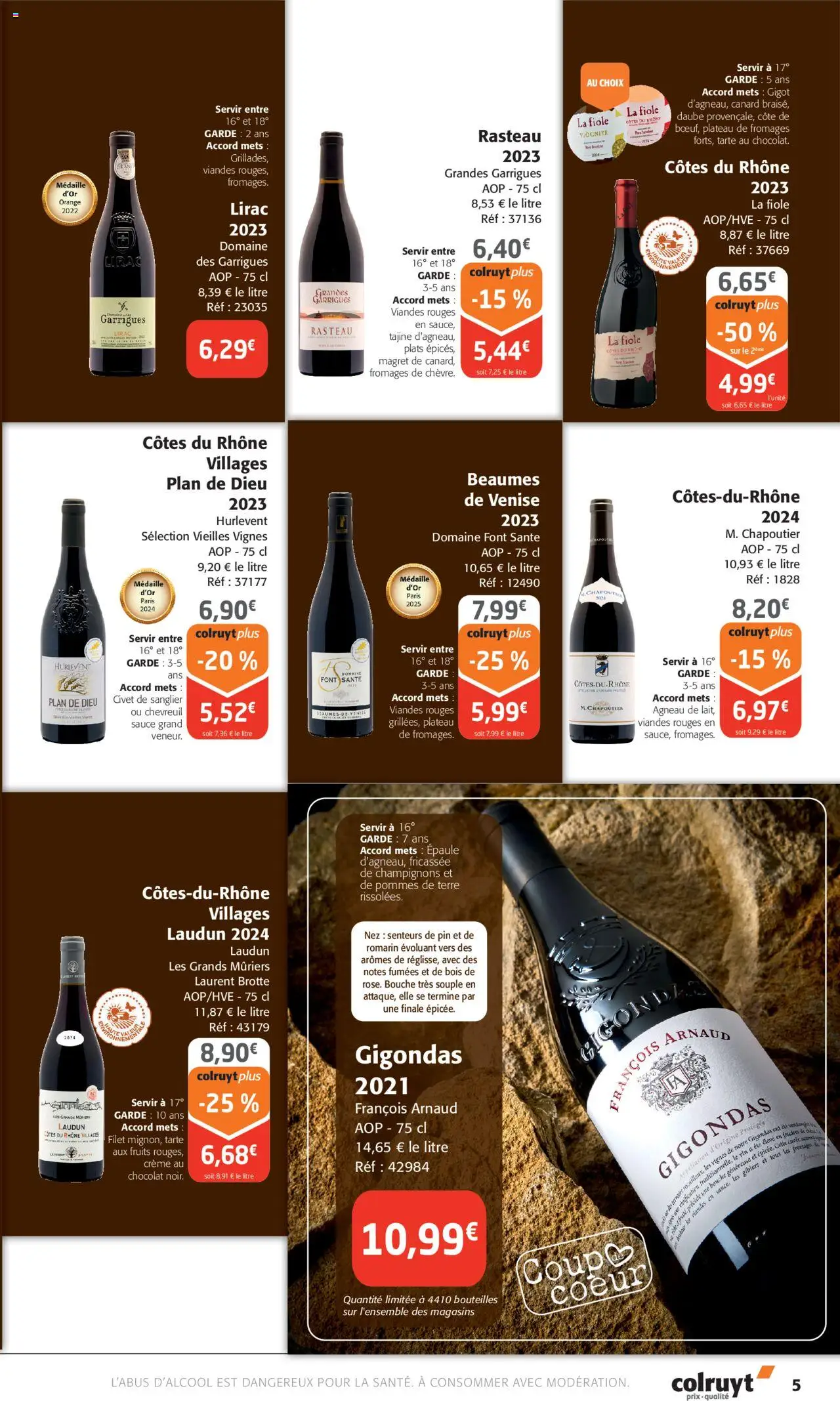  | Page: 5 | Produits: Agneau, Chocolat, Vin, Pommes